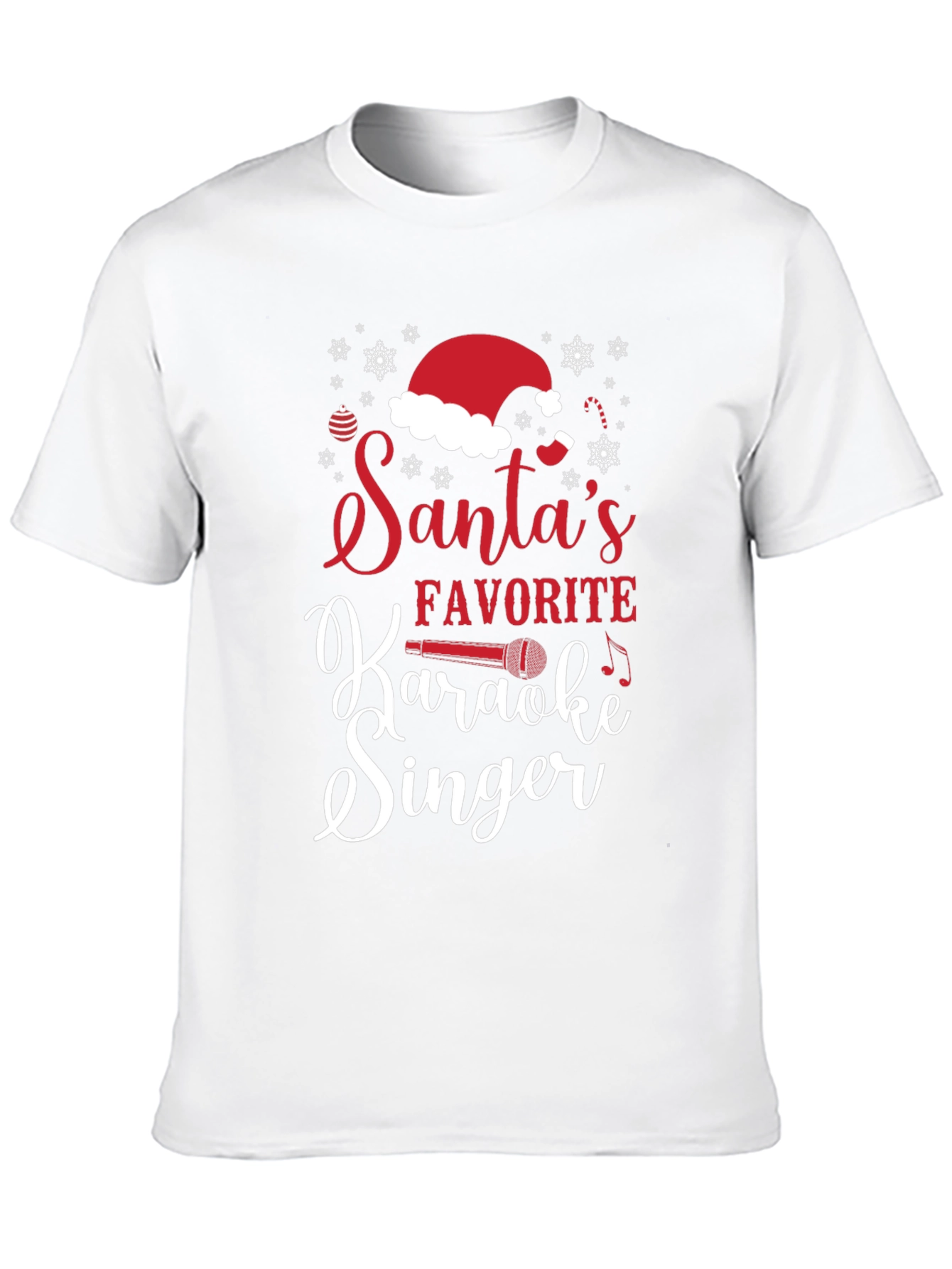 Santas Favorite Karaoke Singer Christmas T-Shirt