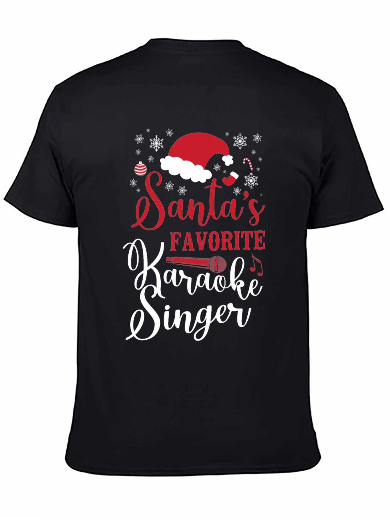 Santas Favorite Karaoke Singer Christmas T-Shirt
