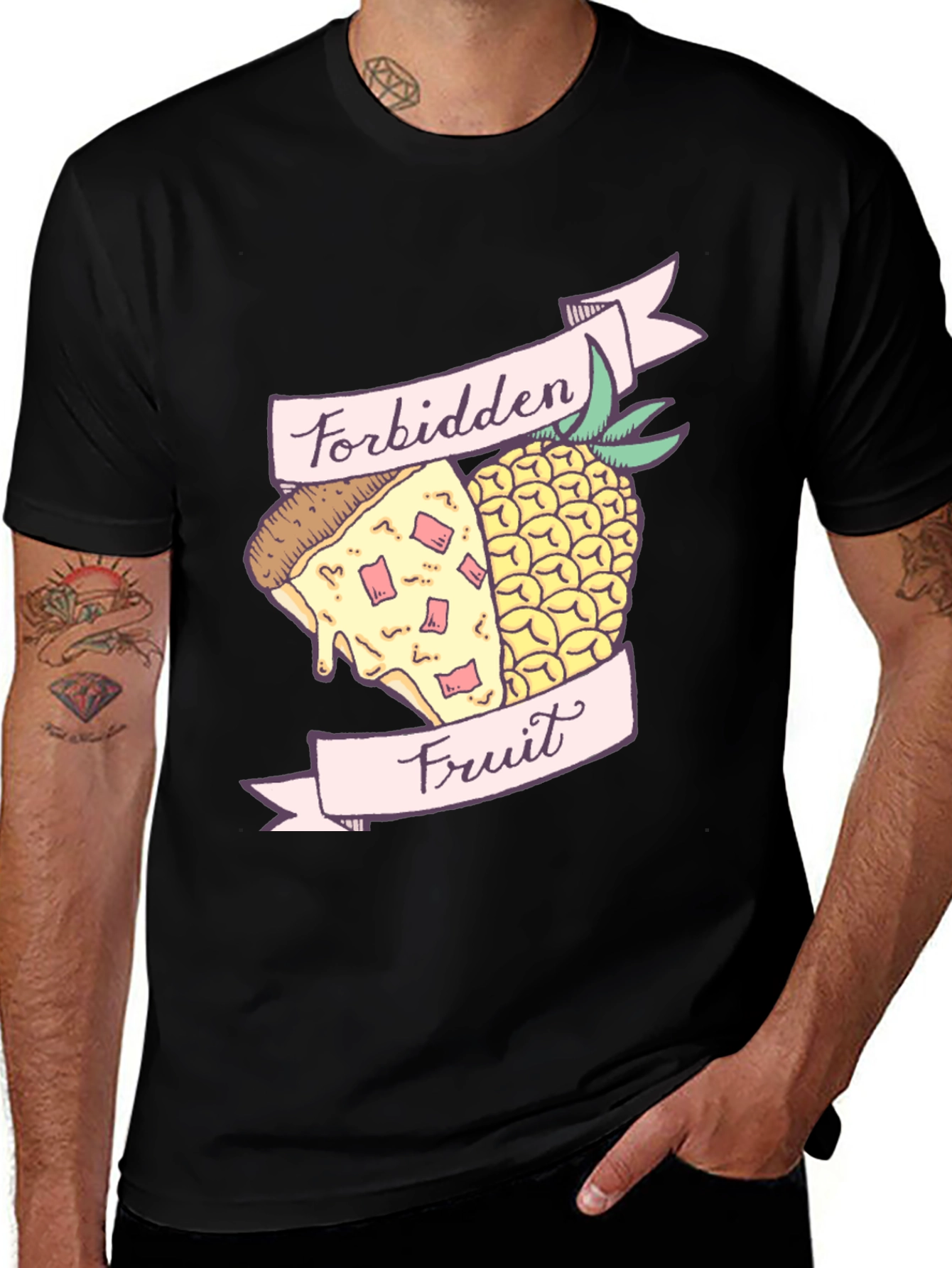 Forbidden Fruit Pizza & Pineapple Graphic Tee