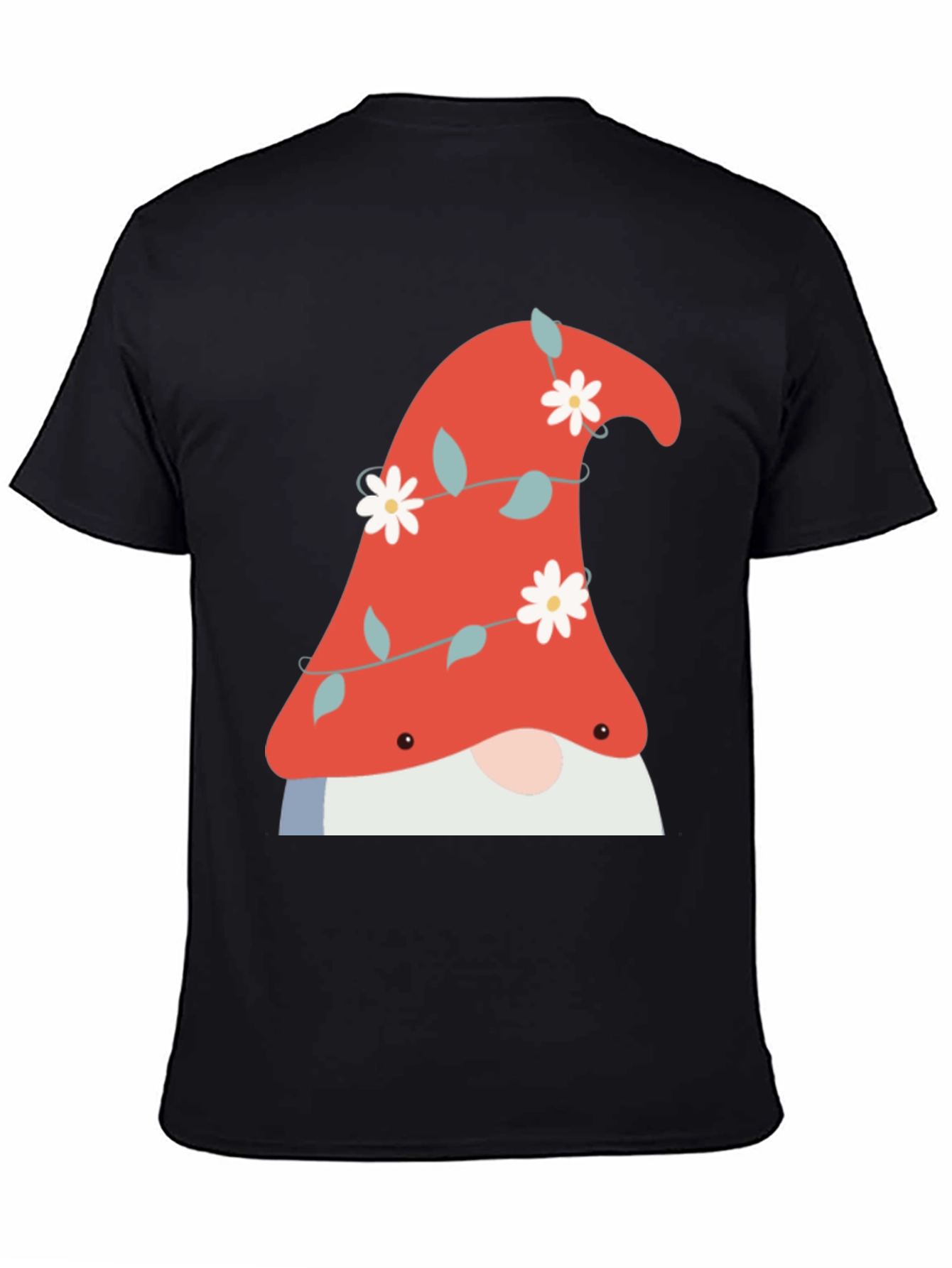 Gnome T-Shirt - Floral Hat Soft Cotton