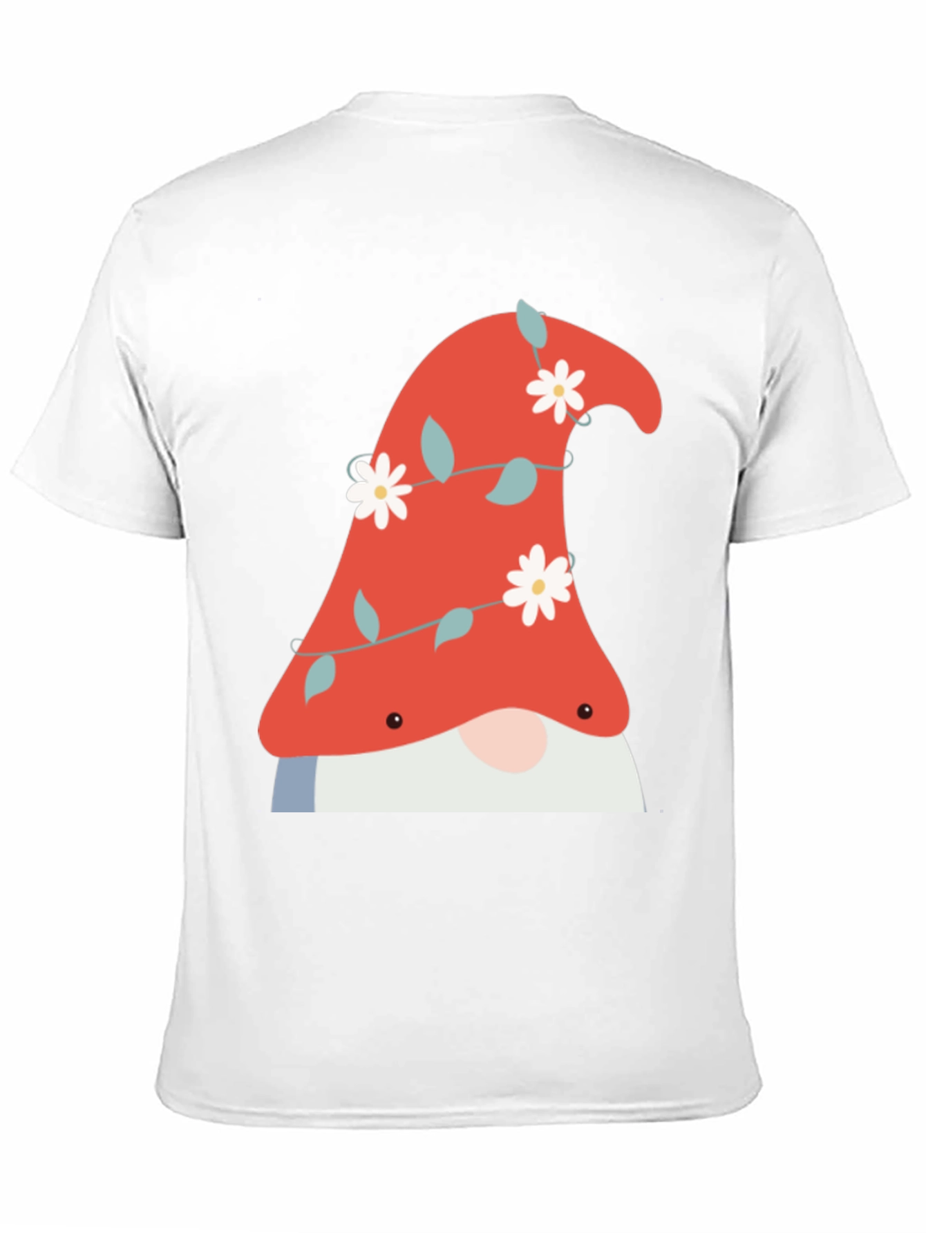 Gnome T-Shirt - Floral Hat Soft Cotton
