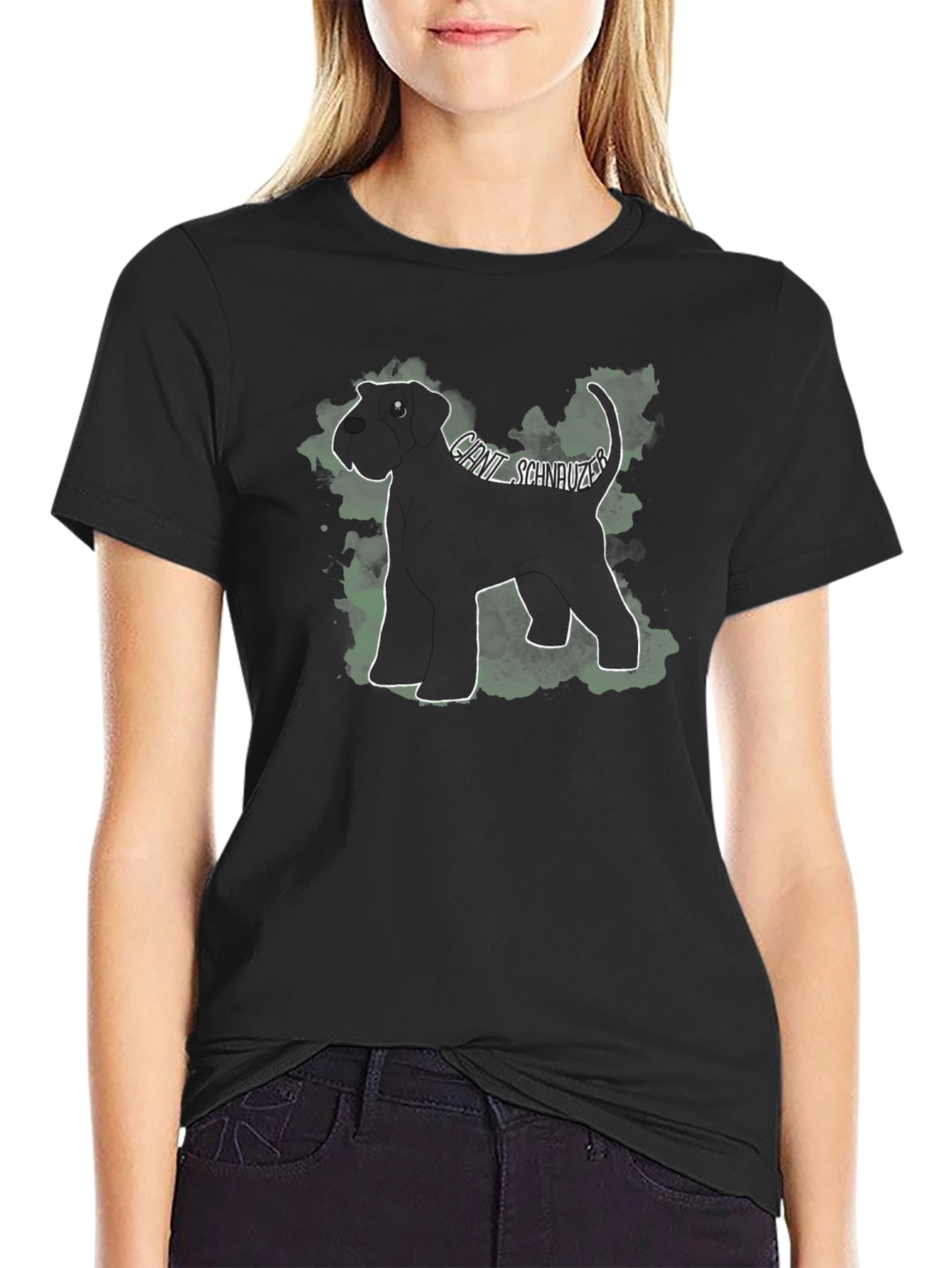 Giant Schnauzer Dog T-Shirt - Black Tee