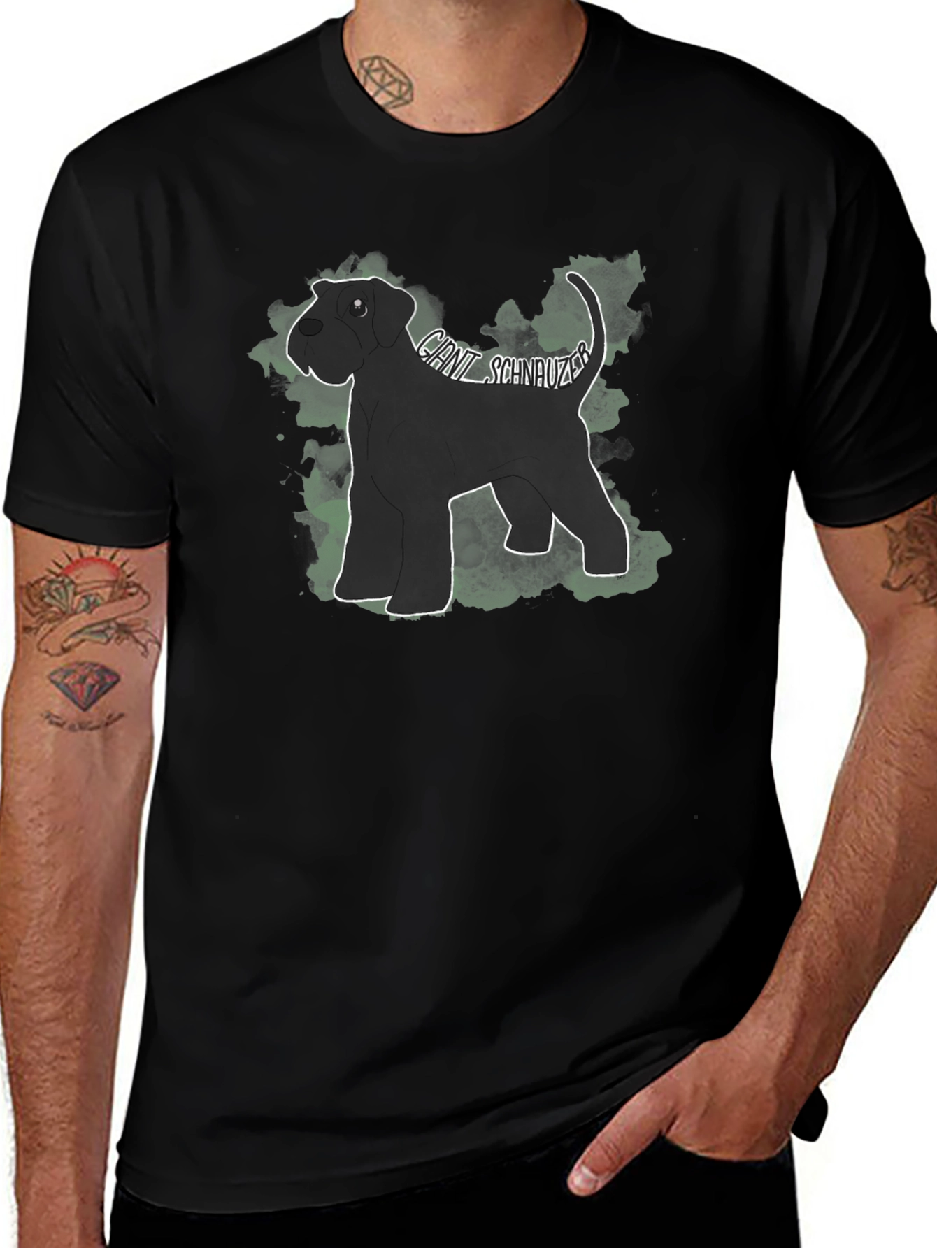 Giant Schnauzer Dog T-Shirt - Black Tee