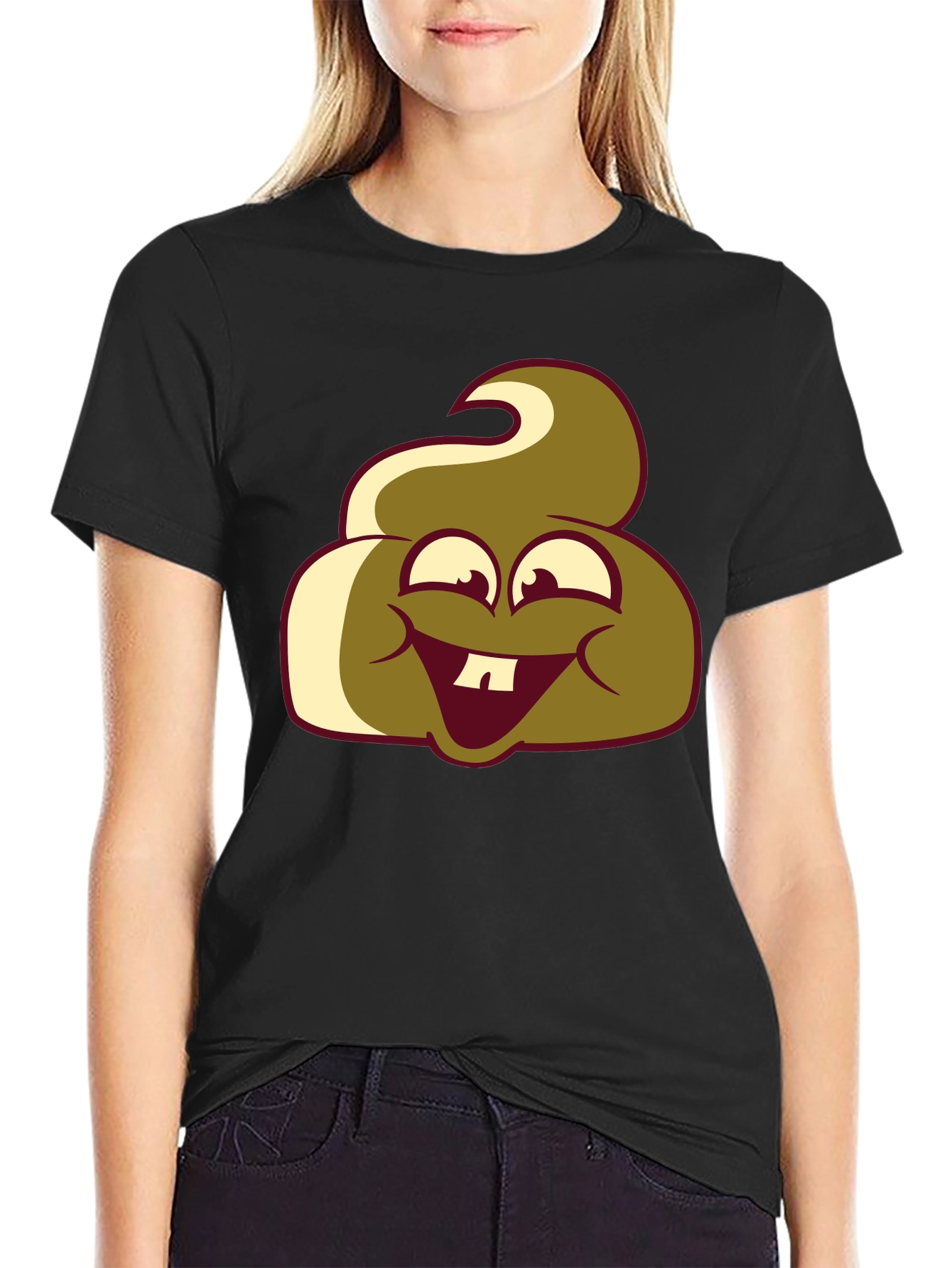 Funny Poop Emoji Graphic T-Shirt
