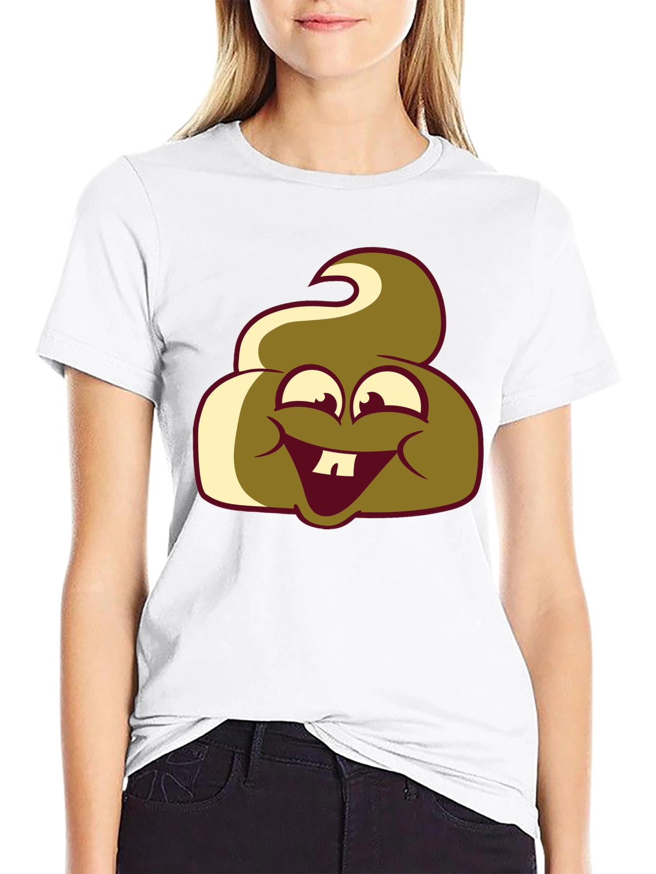 Funny Poop Emoji Graphic T-Shirt