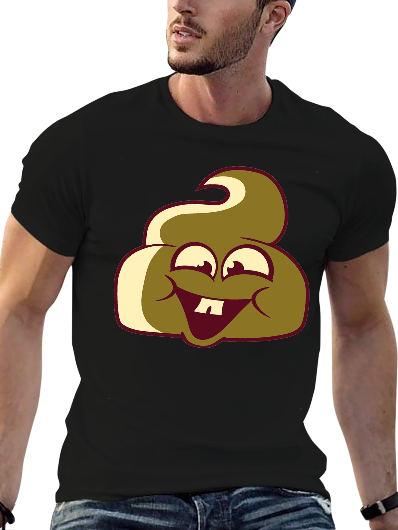 Funny Poop Emoji Graphic T-Shirt