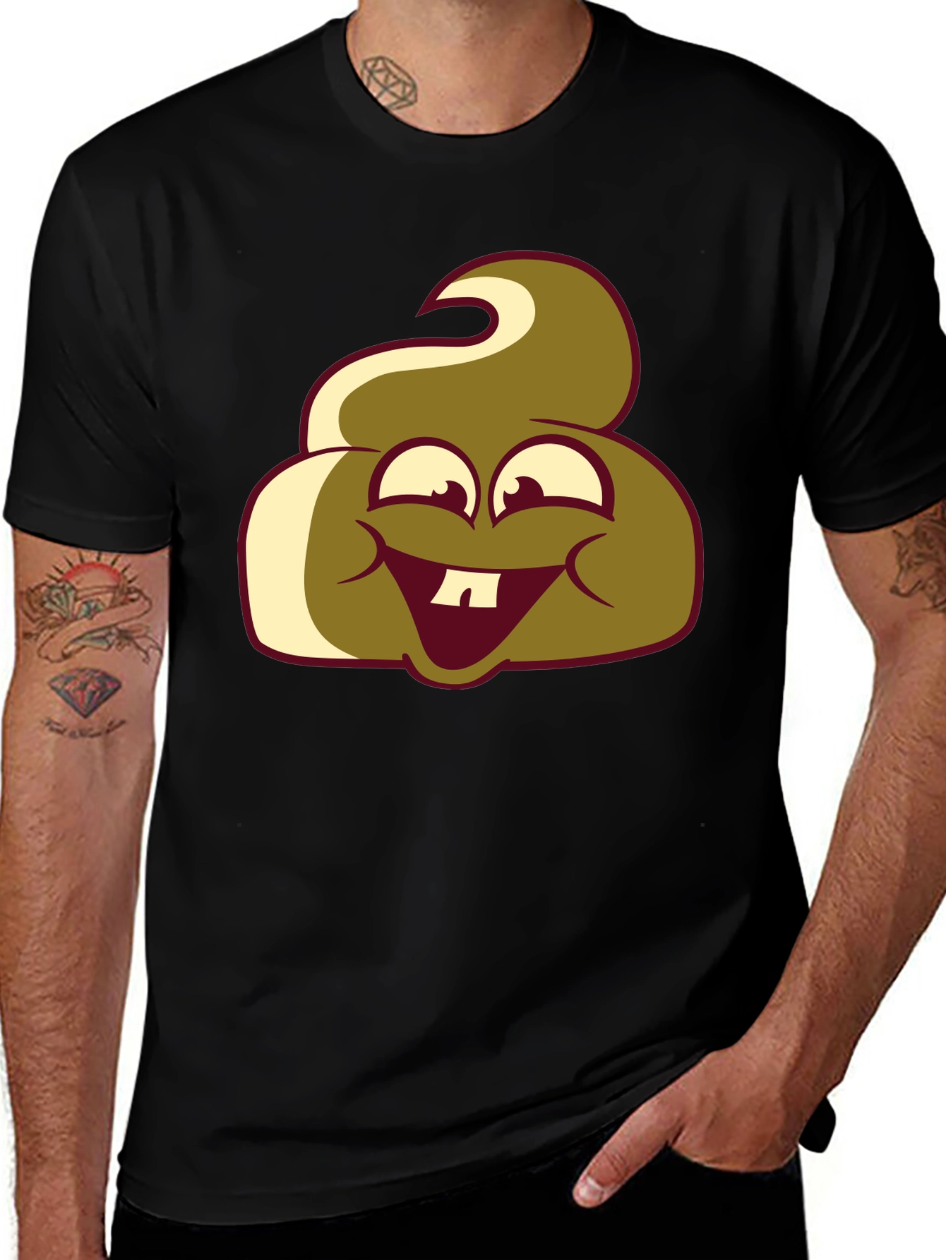 Funny Poop Emoji Graphic T-Shirt