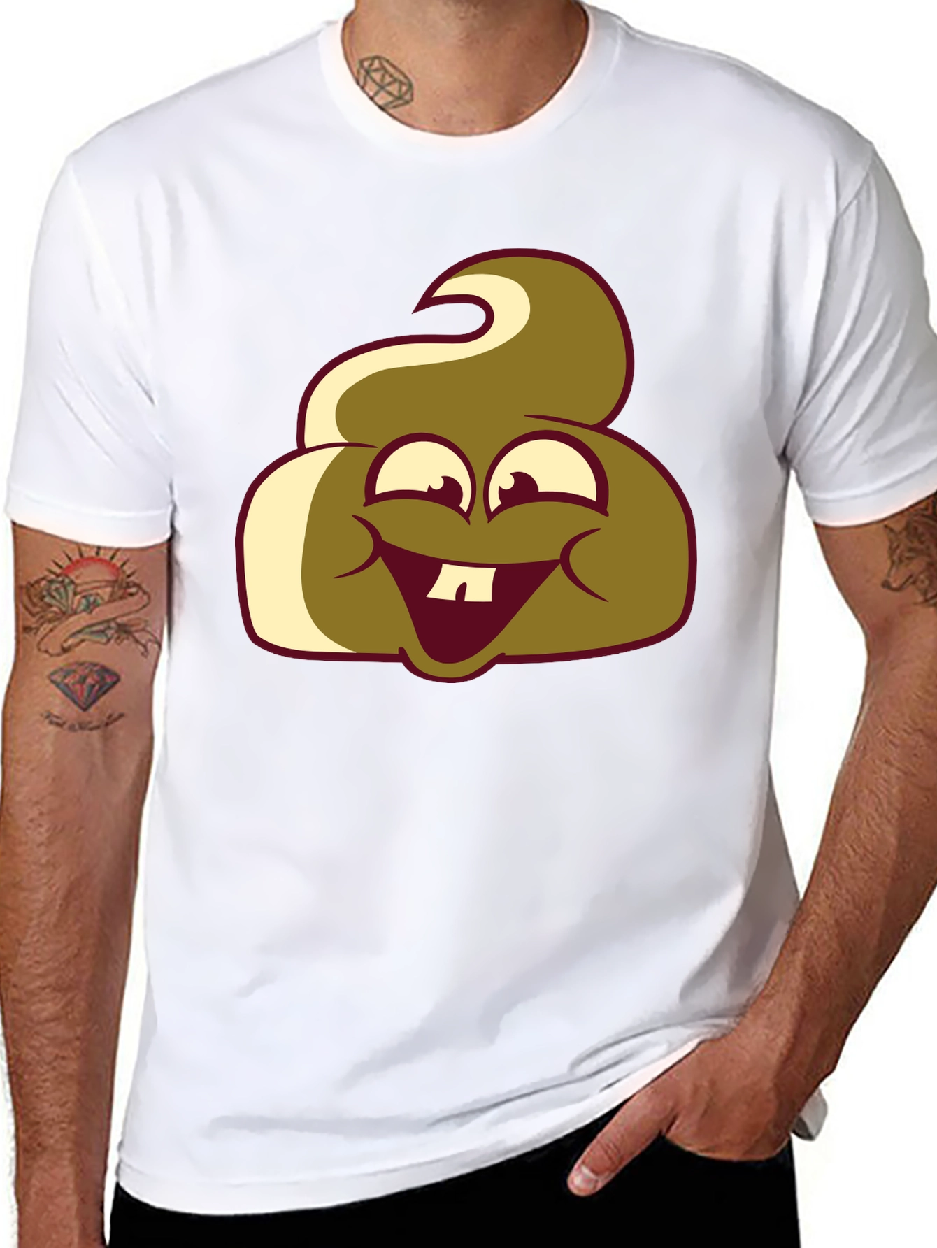 Funny Poop Emoji Graphic T-Shirt