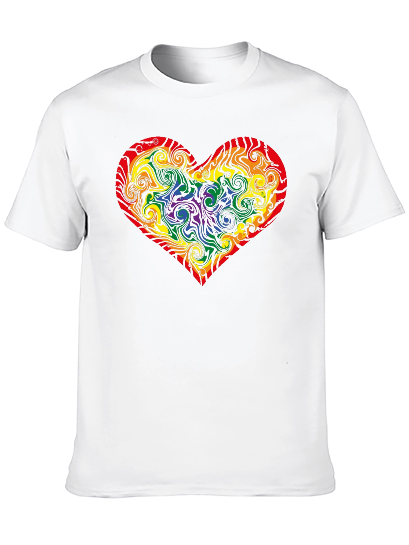 Rainbow Heart Swirl T-Shirt - Pride Apparel