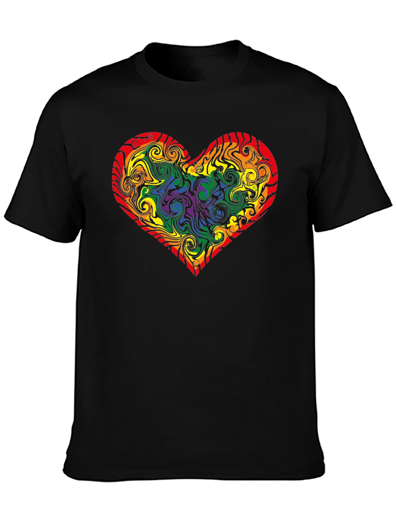 Rainbow Heart Swirl T-Shirt - Pride Apparel