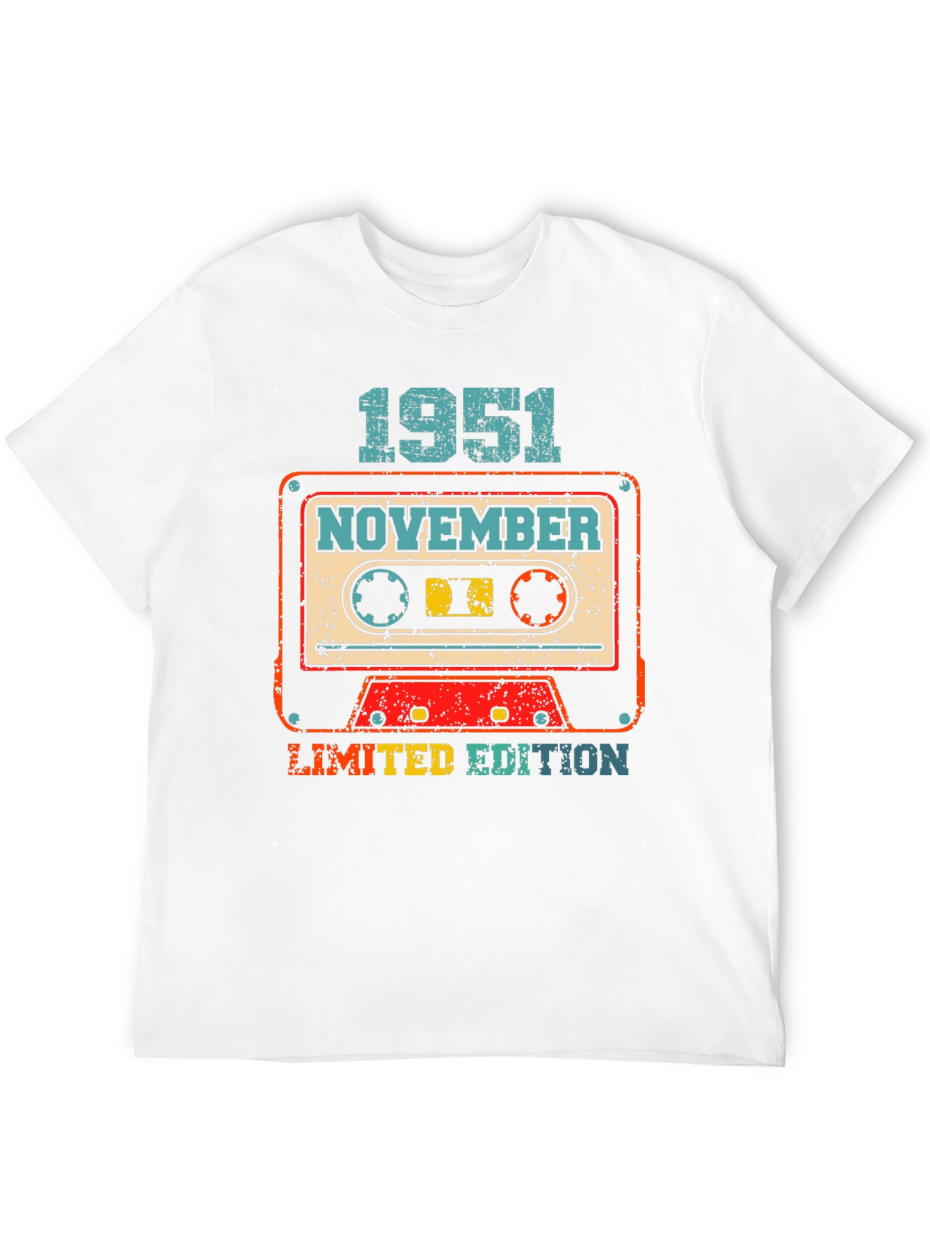 Retro November 1951 Limited Edition Cassette Tape T-Shirt