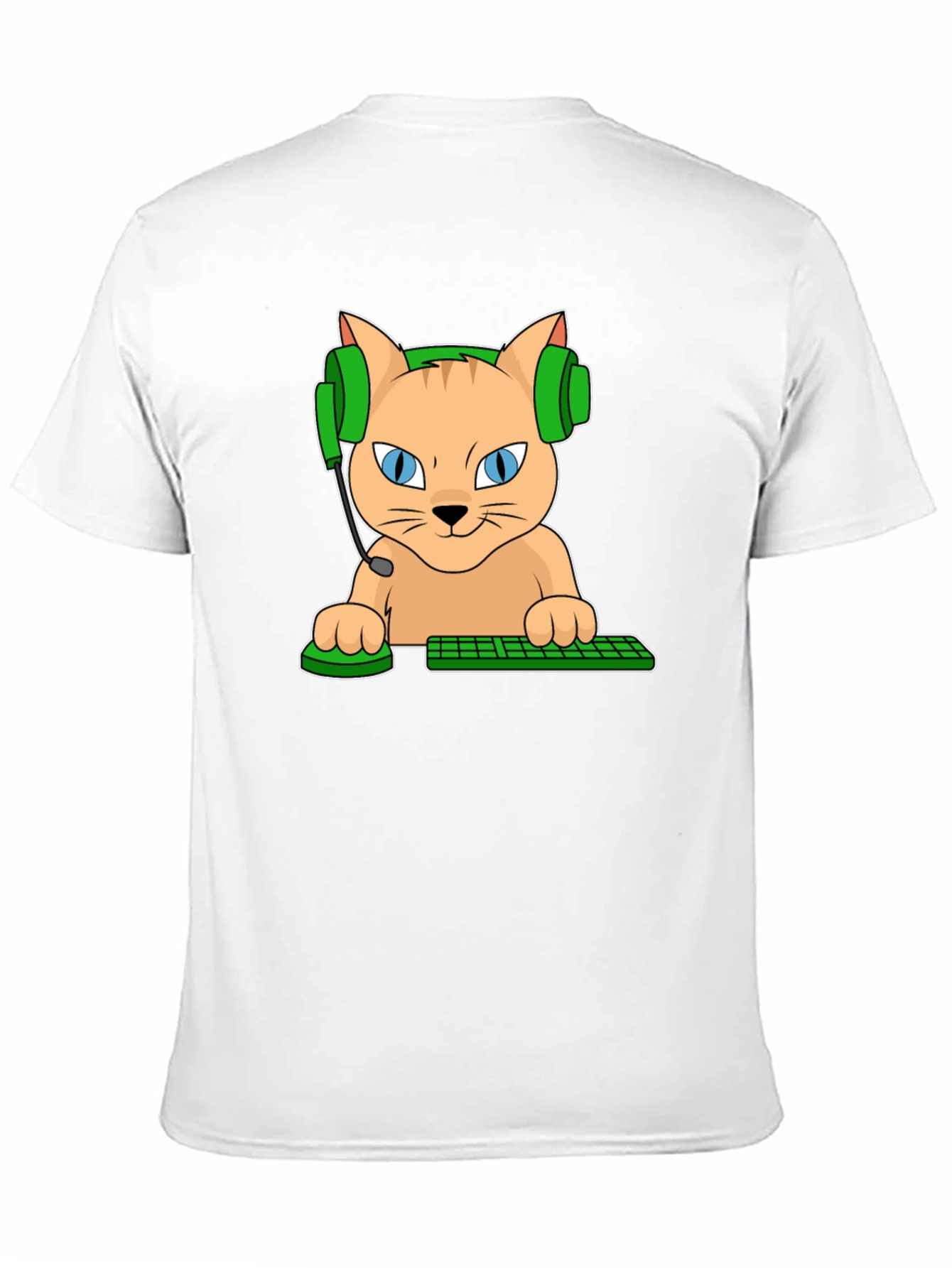 Gamer Cat Graphic T-Shirt