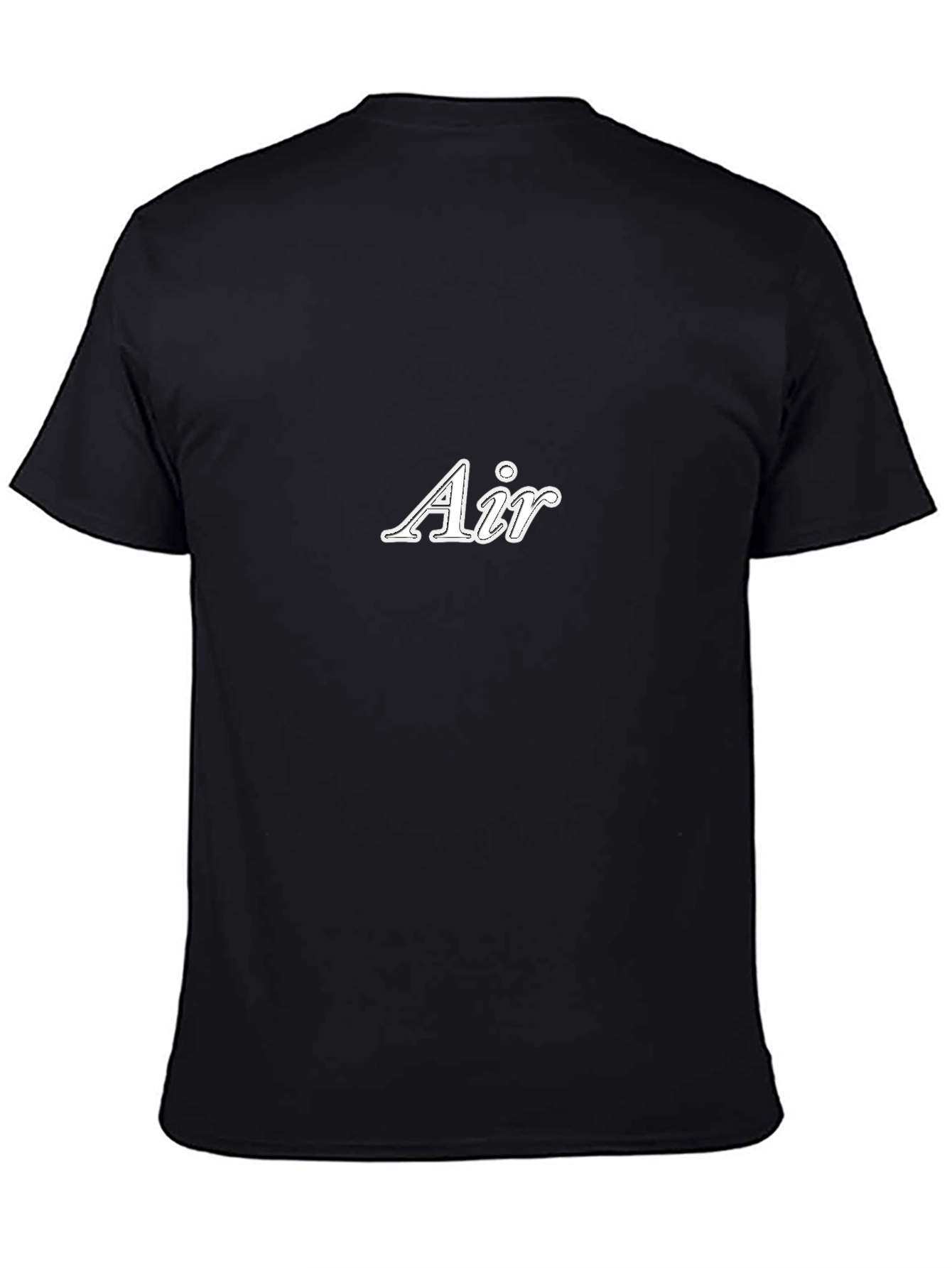 Air Graphic Print Black Crew Neck T-Shirt