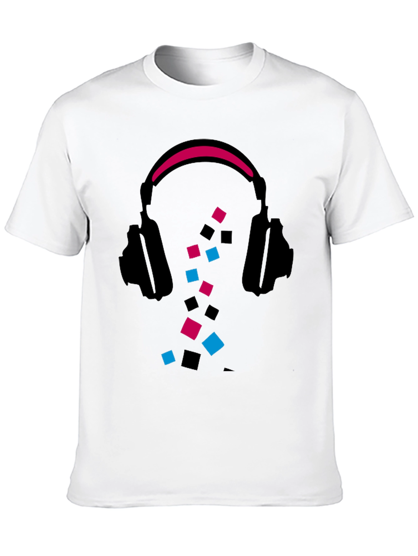 Geometric Headphones Graphic Tee - Stylish & Modern Design