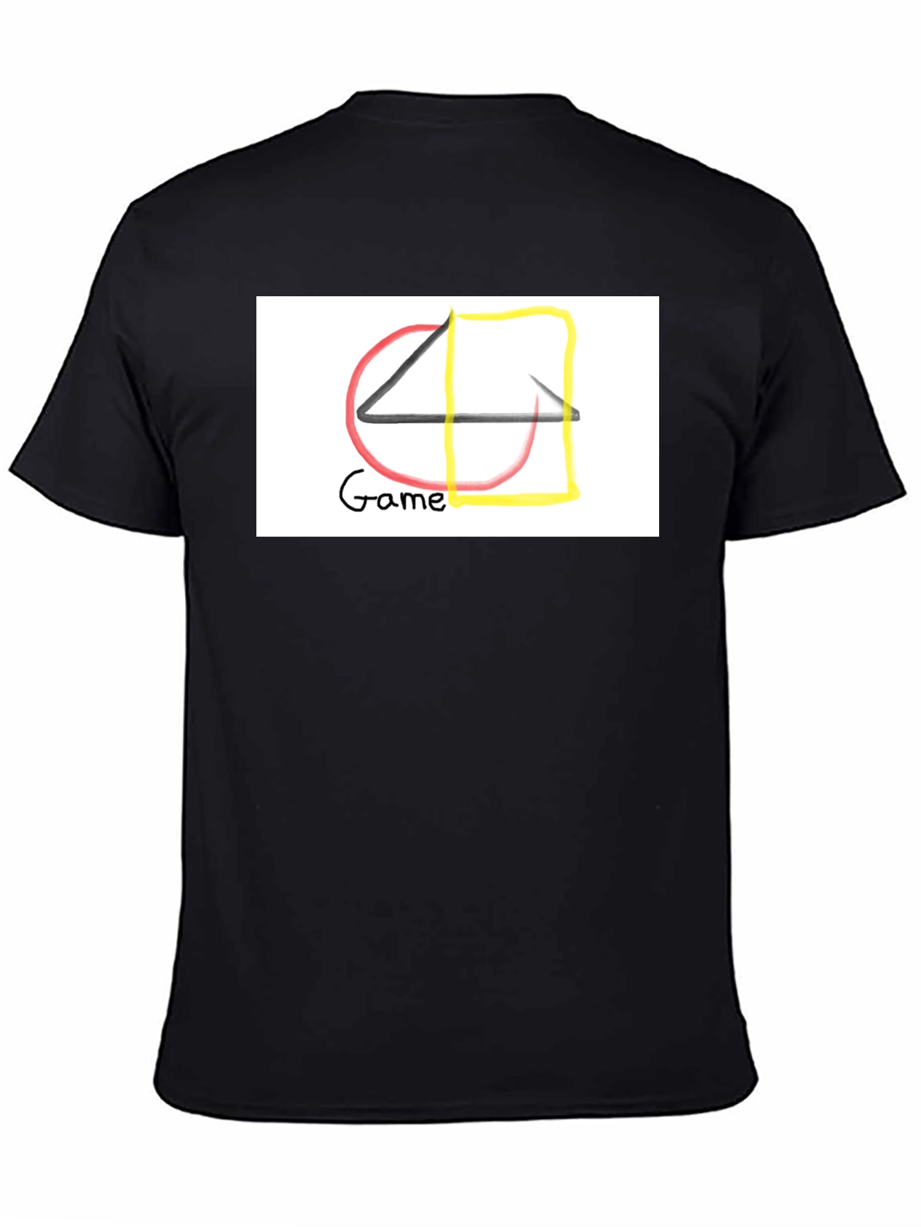 Abstract Game T-Shirt - Black Cotton Tee