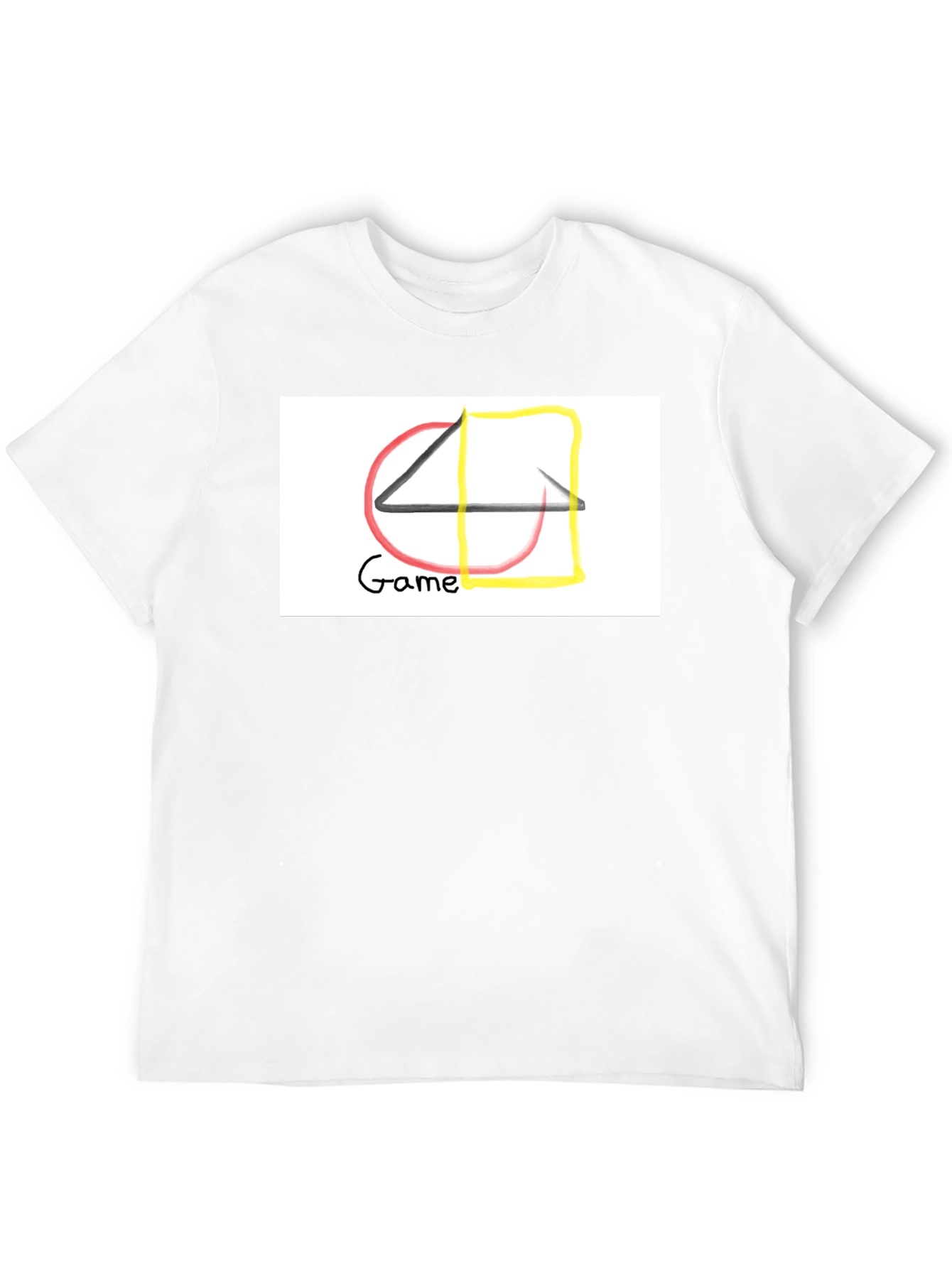 Abstract Game T-Shirt - Black Cotton Tee