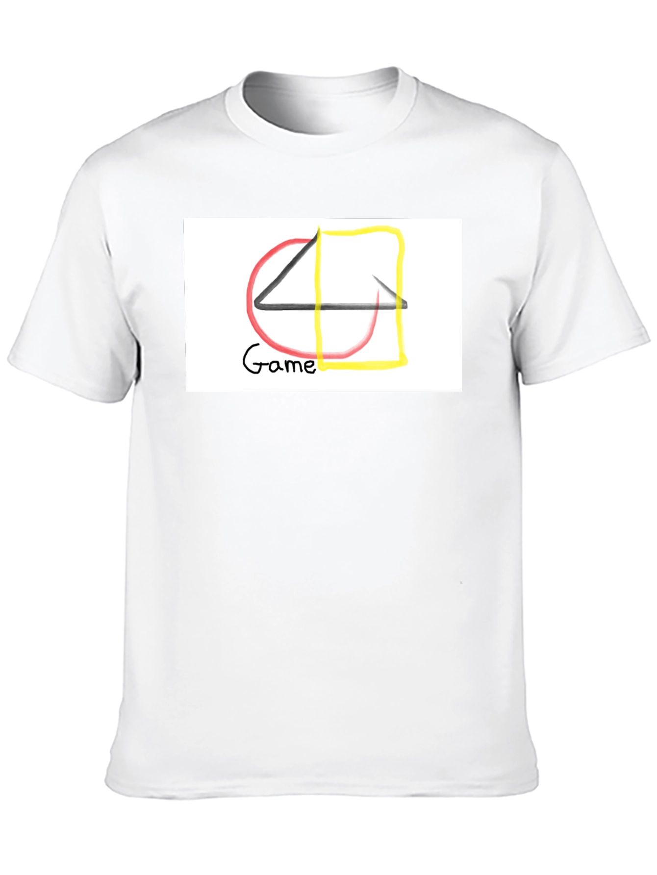 Abstract Game T-Shirt - Black Cotton Tee