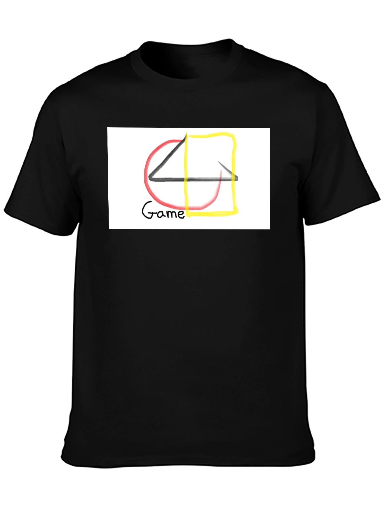 Abstract Game T-Shirt - Black Cotton Tee