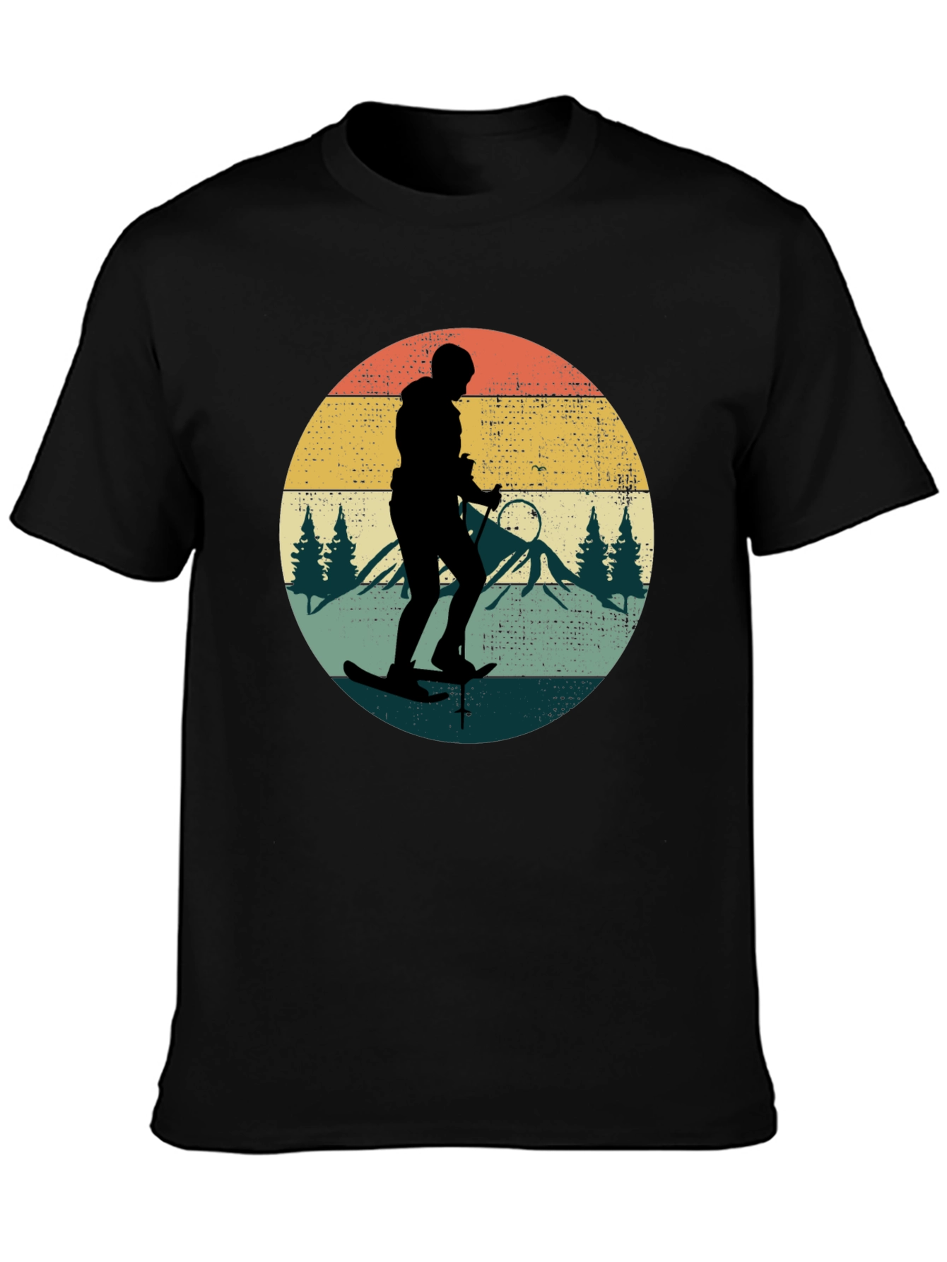 Retro Skiing Silhouette T-Shirt
