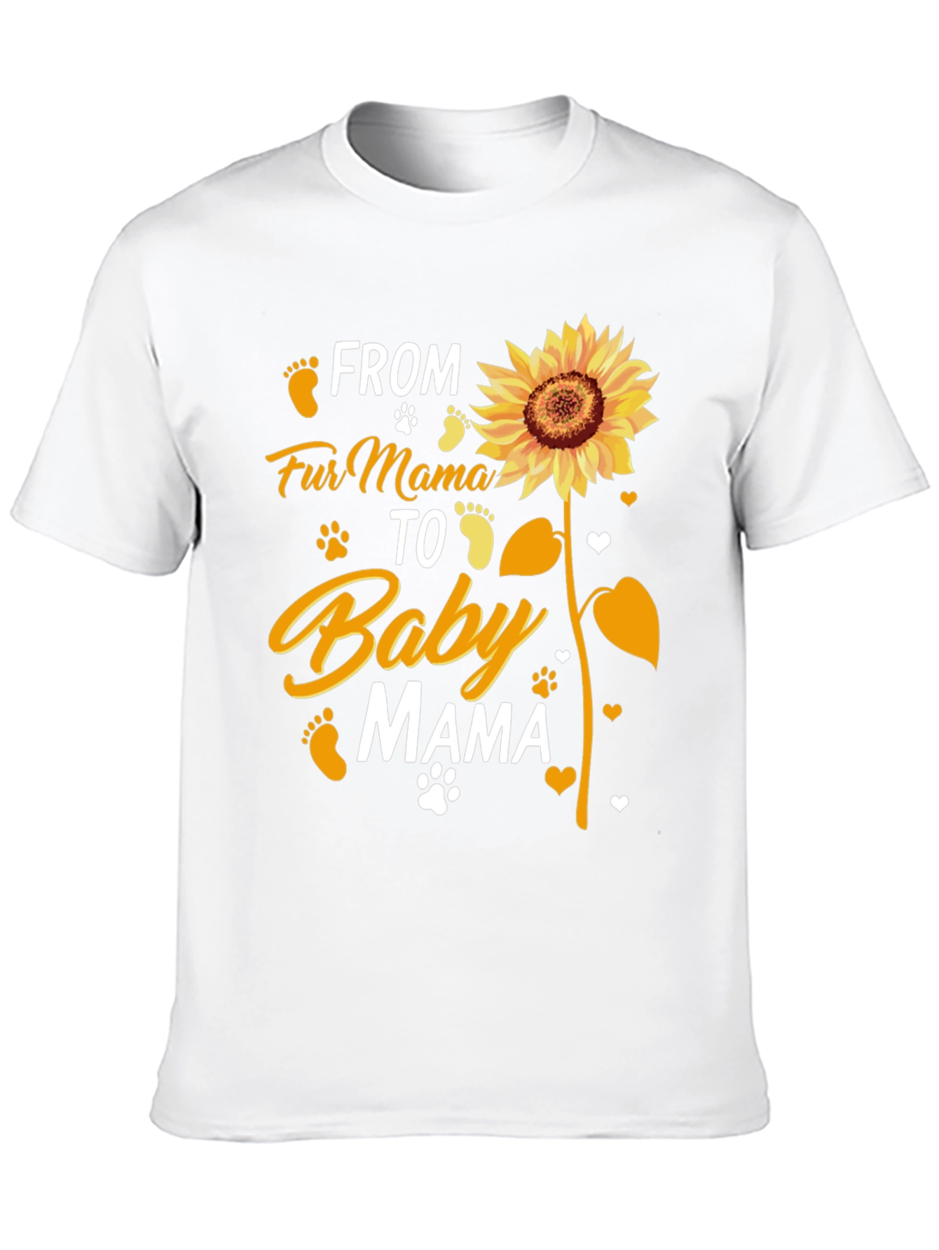 Fur Mama to Baby Mama Sunflower Graphic T-Shirt
