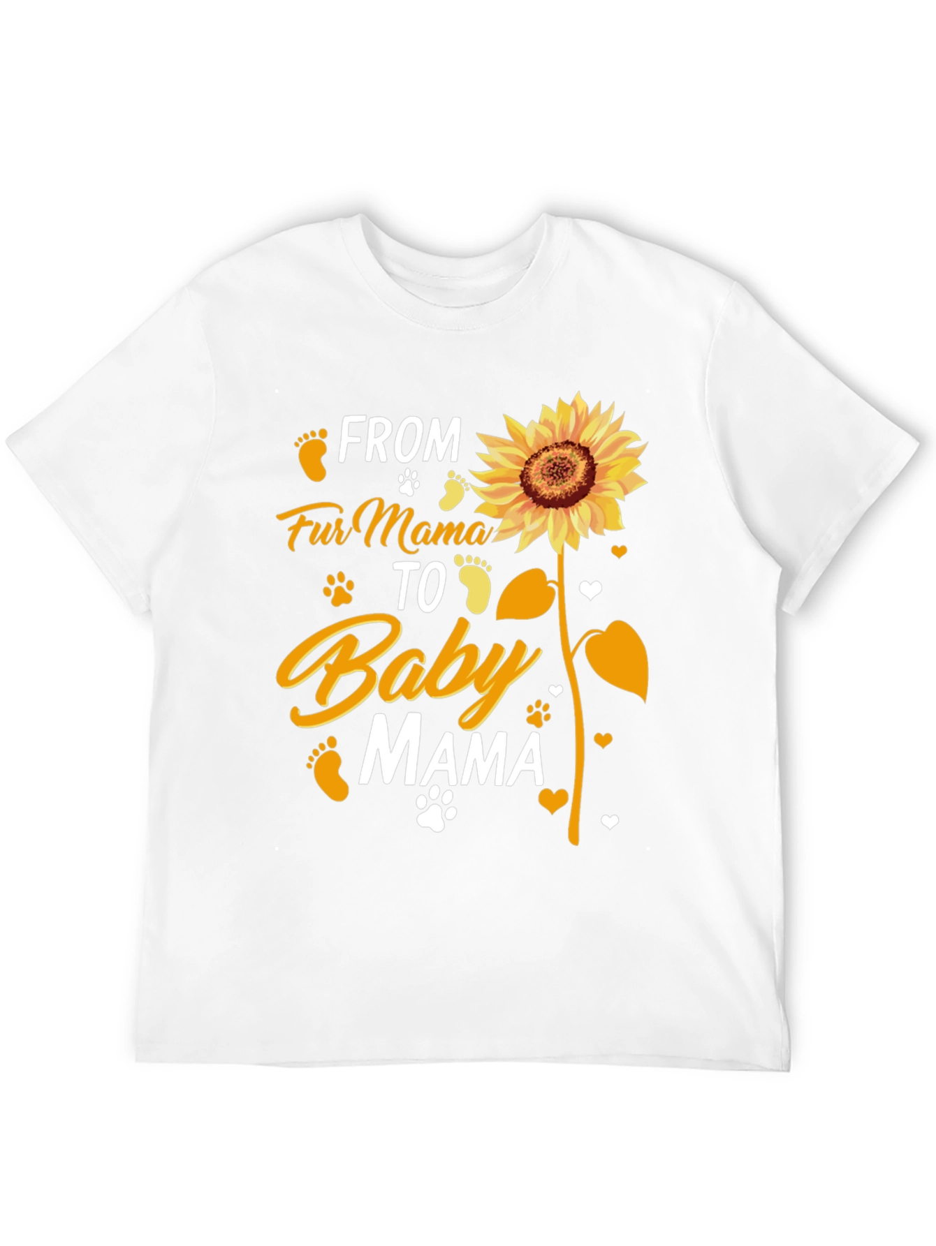 Fur Mama to Baby Mama Sunflower Graphic T-Shirt