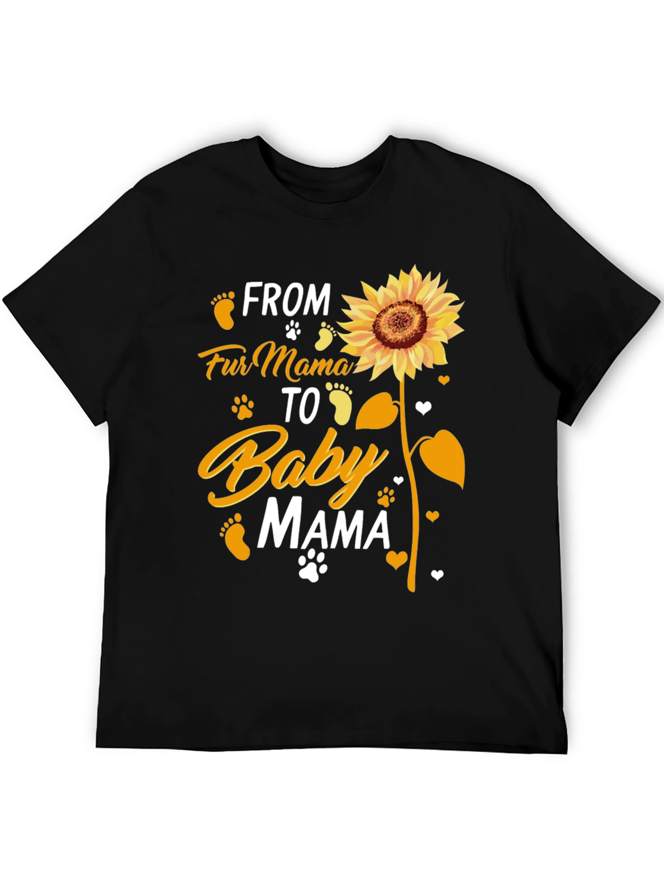 Fur Mama to Baby Mama Sunflower Graphic T-Shirt