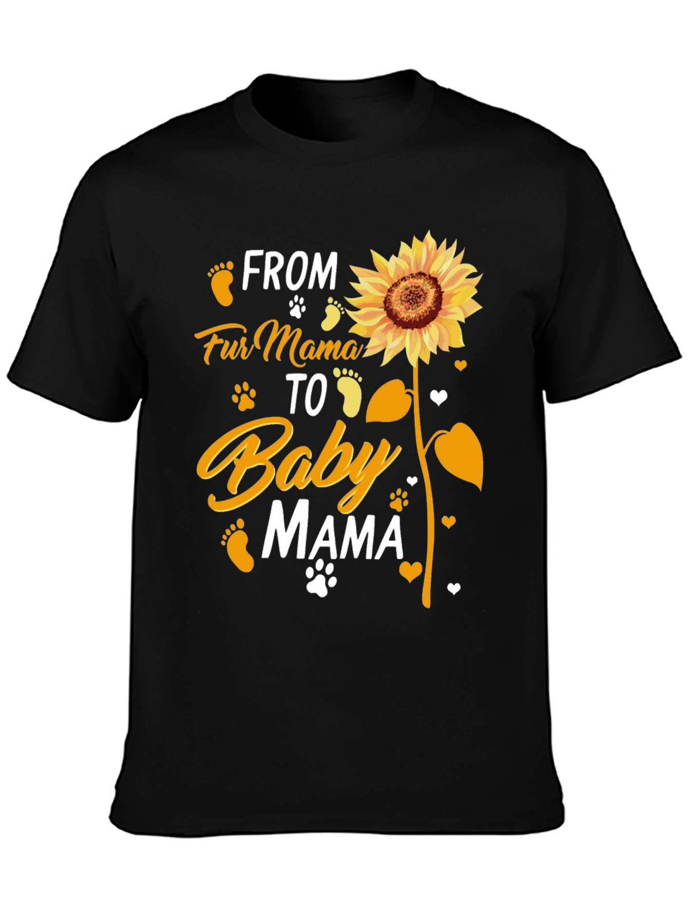 Fur Mama to Baby Mama Sunflower Graphic T-Shirt