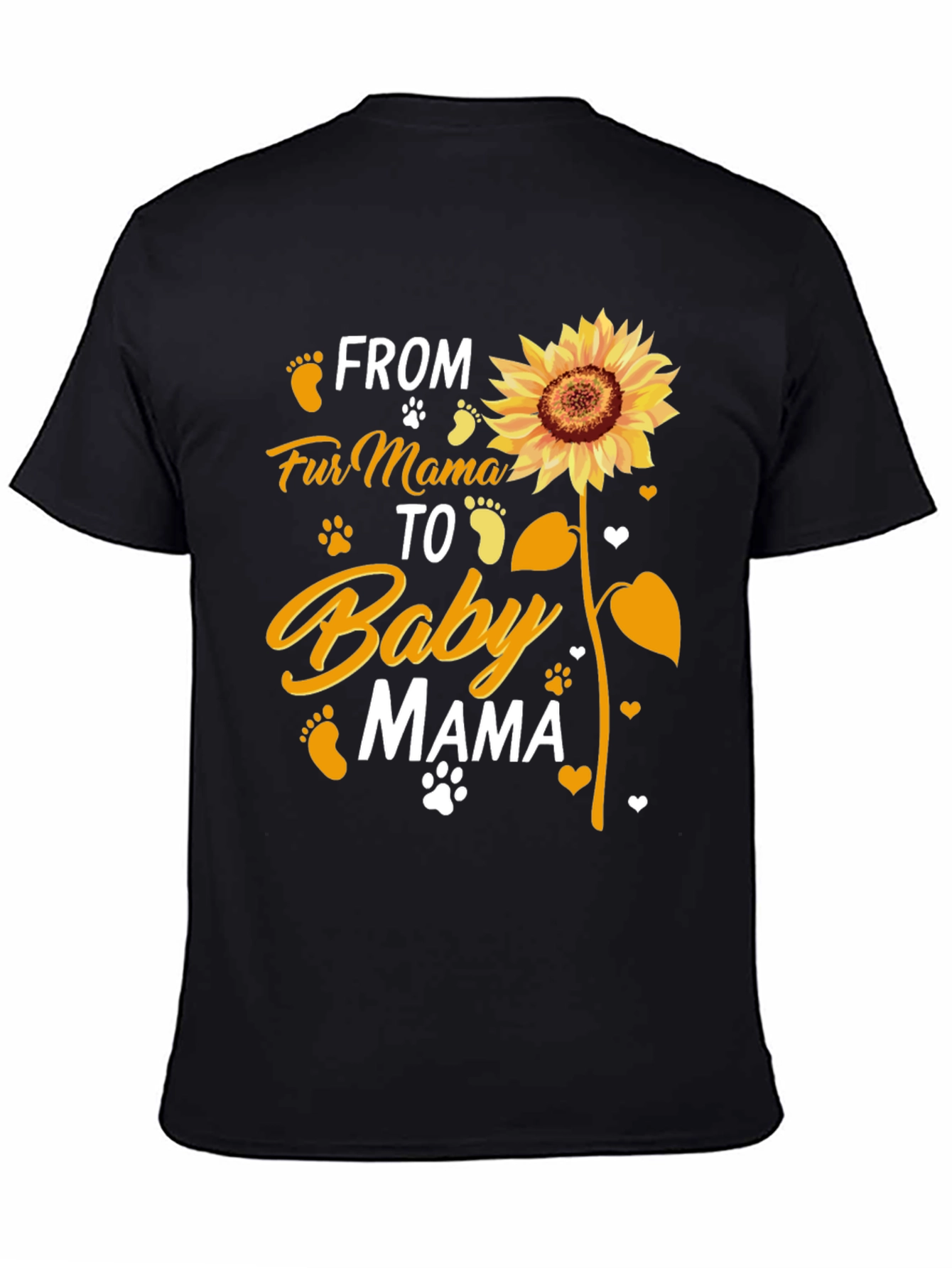 Fur Mama to Baby Mama Sunflower Graphic T-Shirt