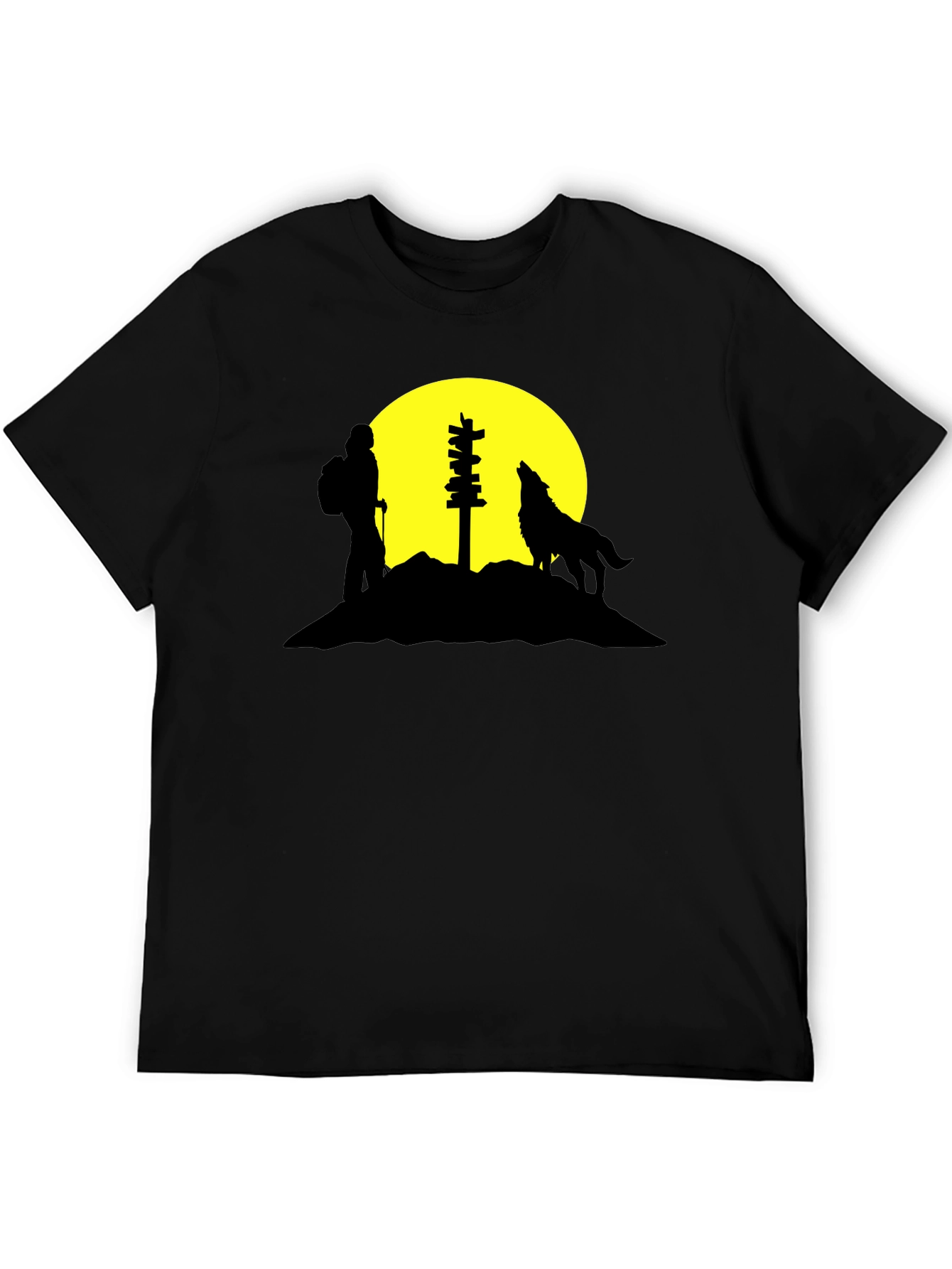 Hiking Wolf Black T-Shirt