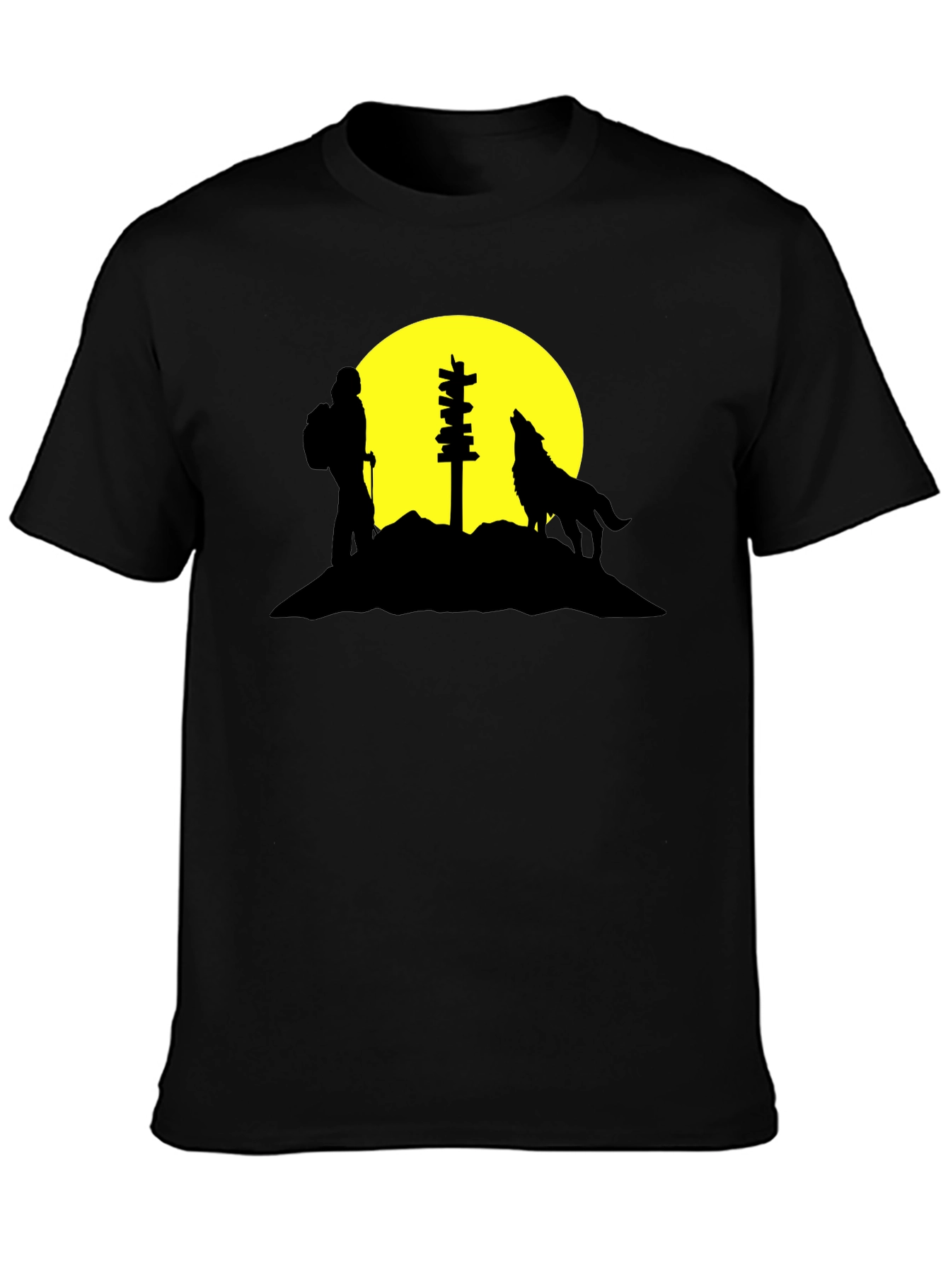 Hiking Wolf Black T-Shirt