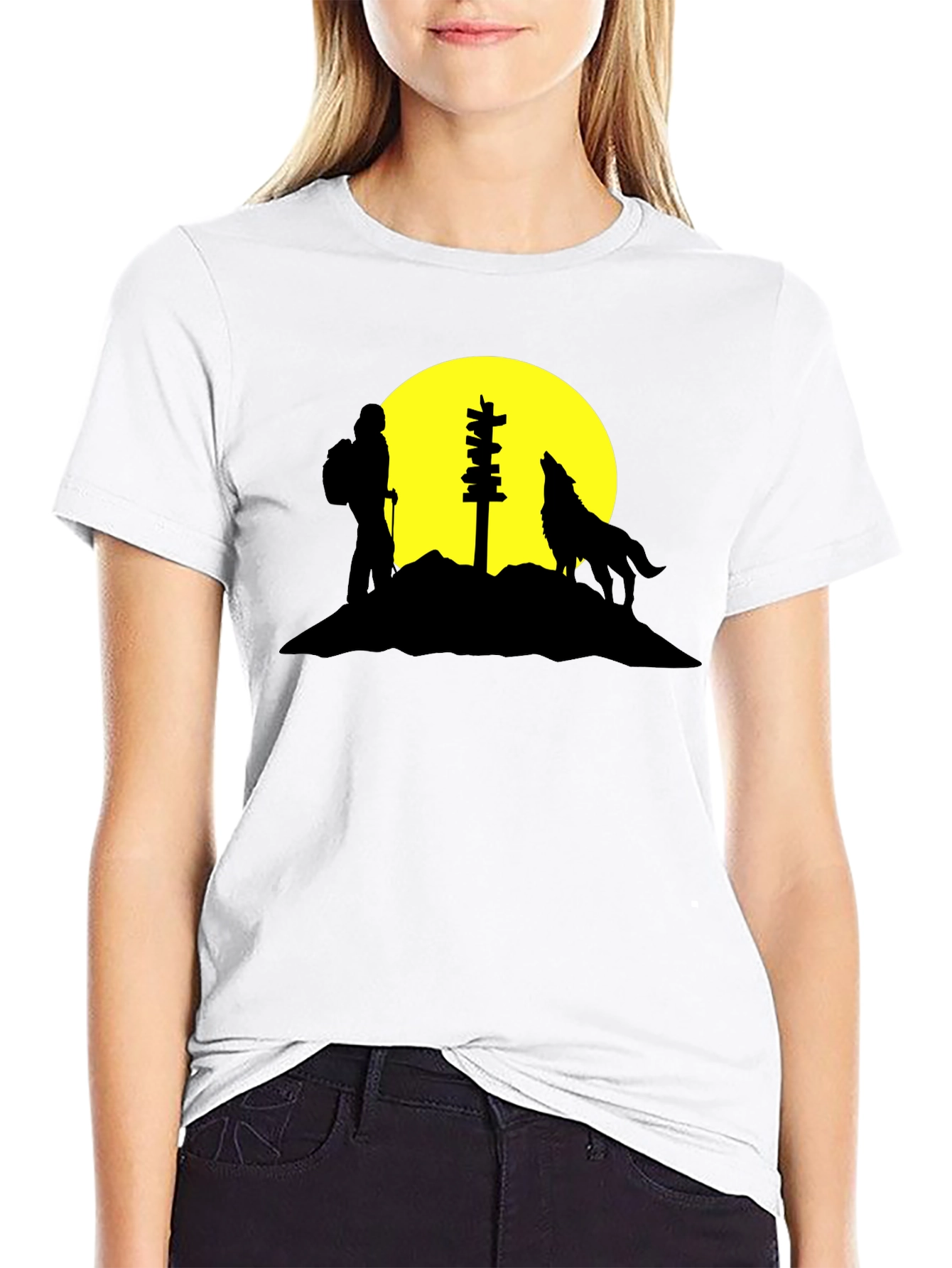 Hiking Wolf Black T-Shirt