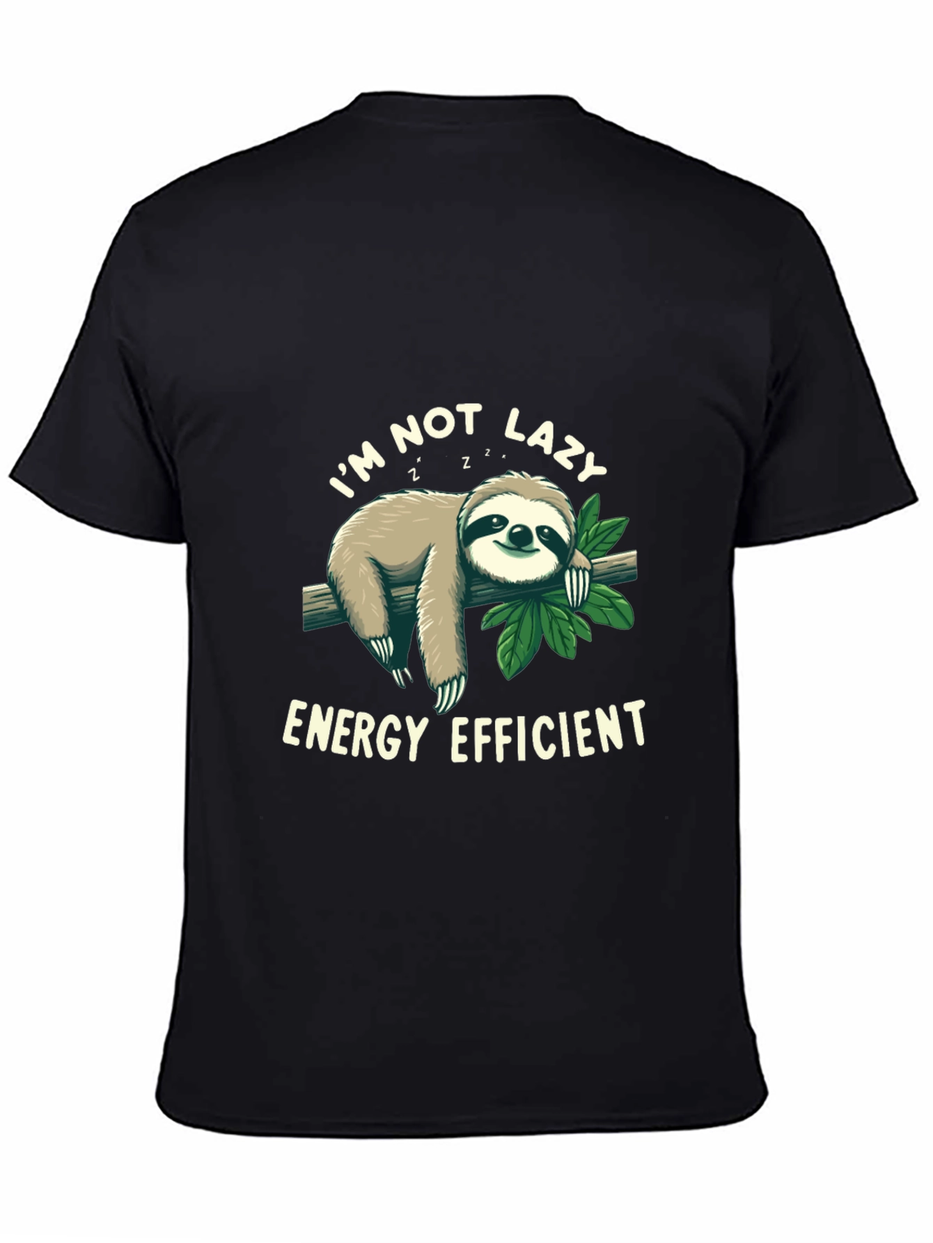 Funny Sloth Energy Efficient Graphic T-Shirt