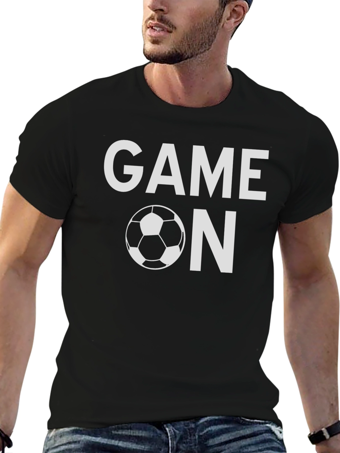 Game On Soccer T-Shirt - Black Classic Fit