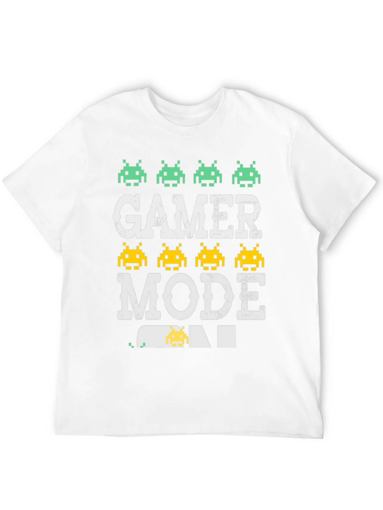 Gamer Mode Pixel Art Black T-Shirt