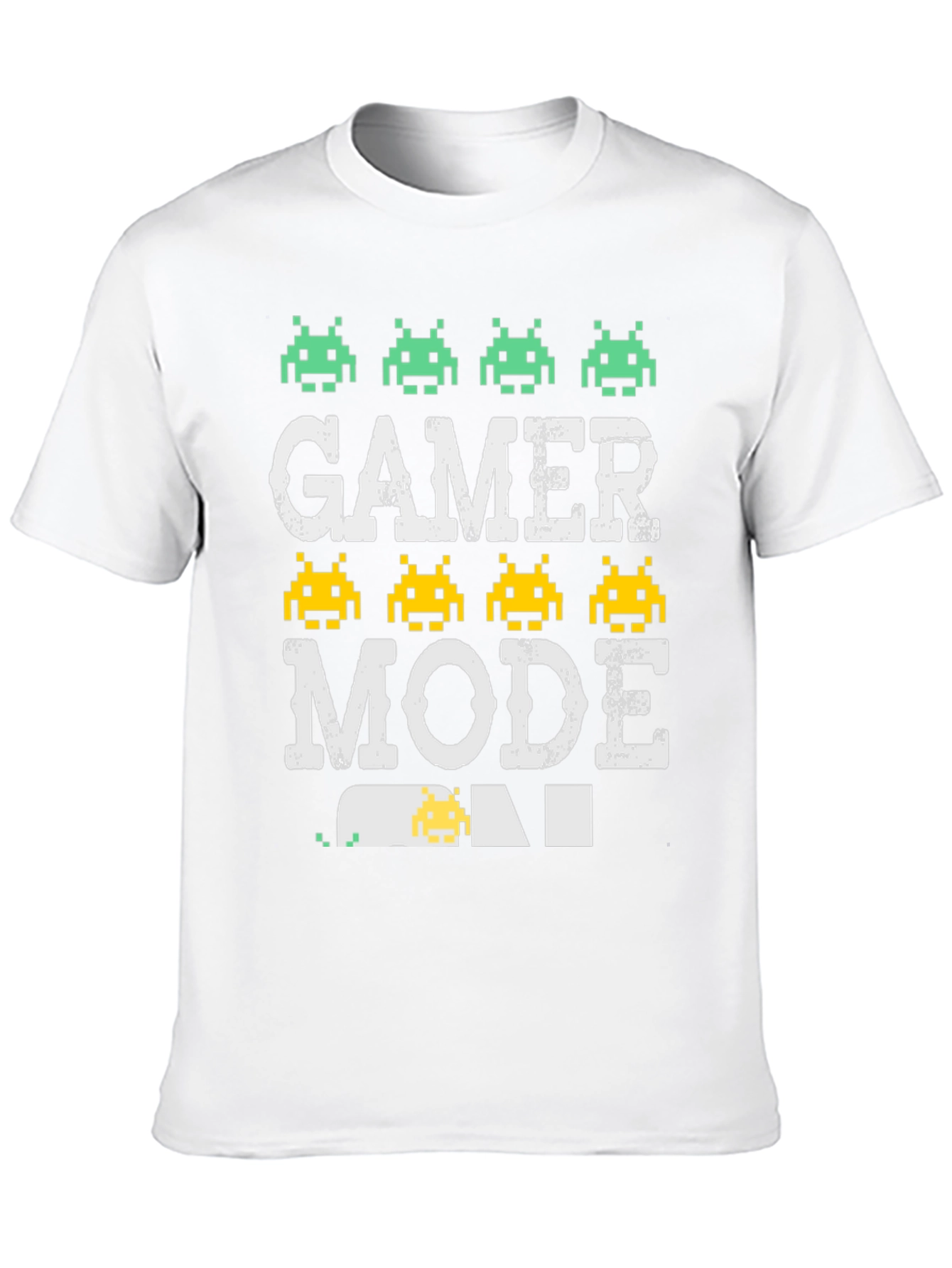 Gamer Mode Pixel Art Black T-Shirt