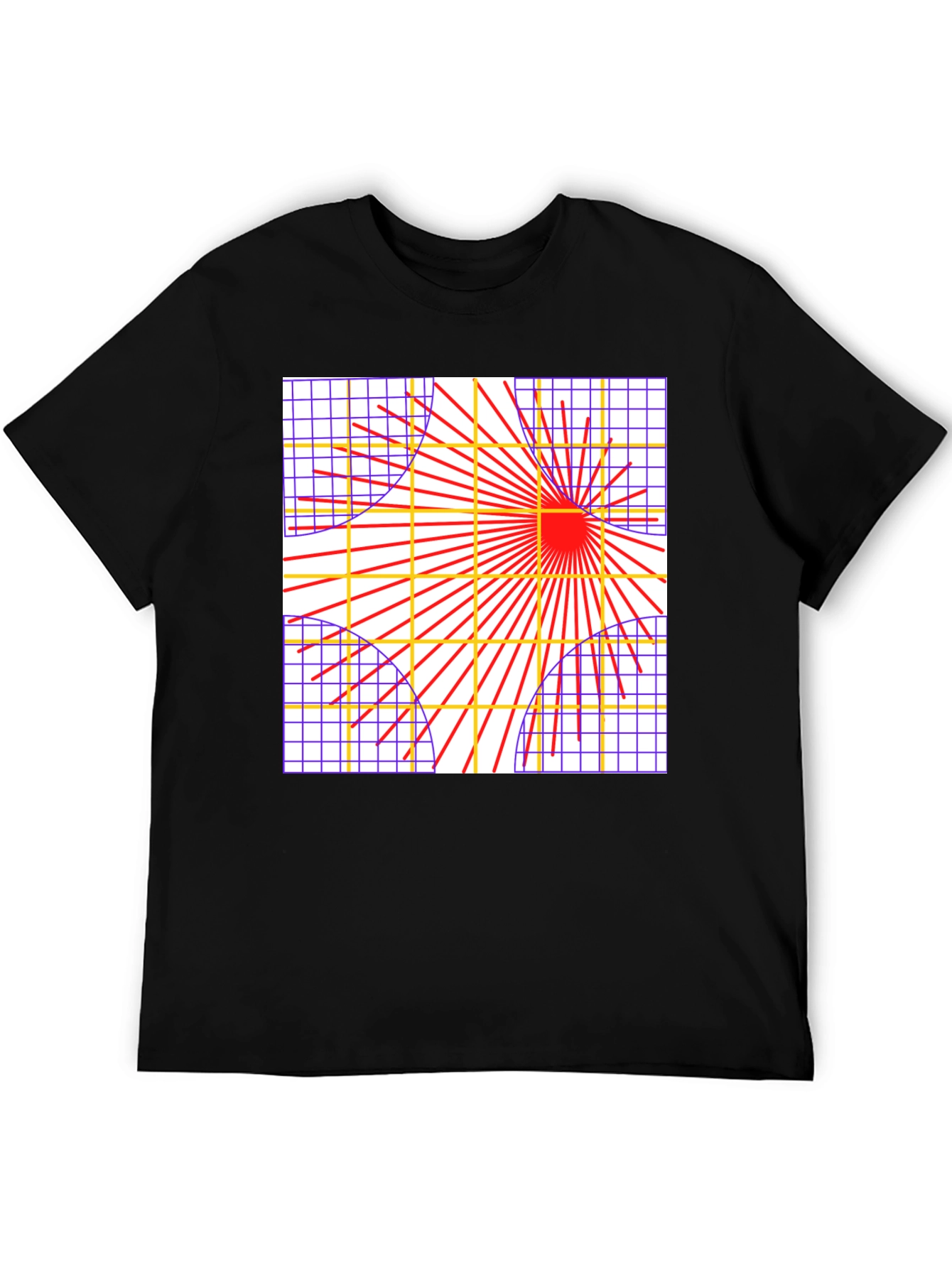 Geometric Grid Graphic Tee