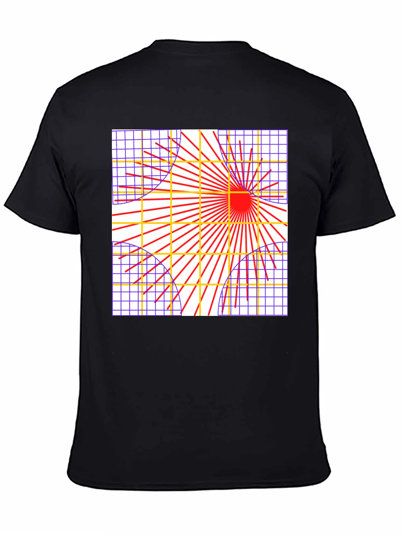 Geometric Grid Graphic Tee