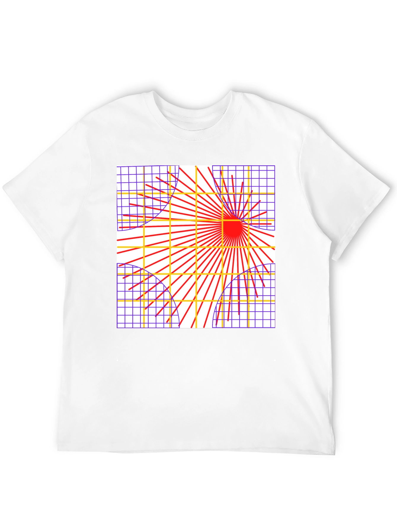 Geometric Grid Graphic Tee