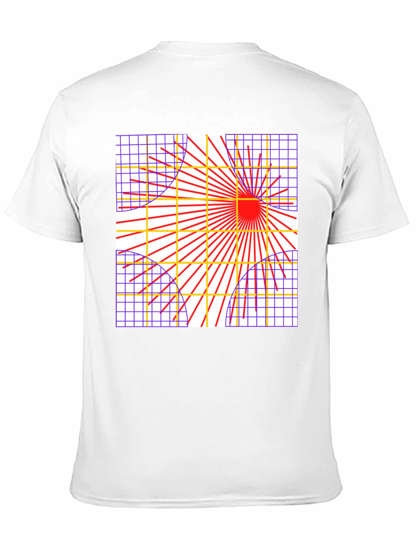Geometric Grid Graphic Tee