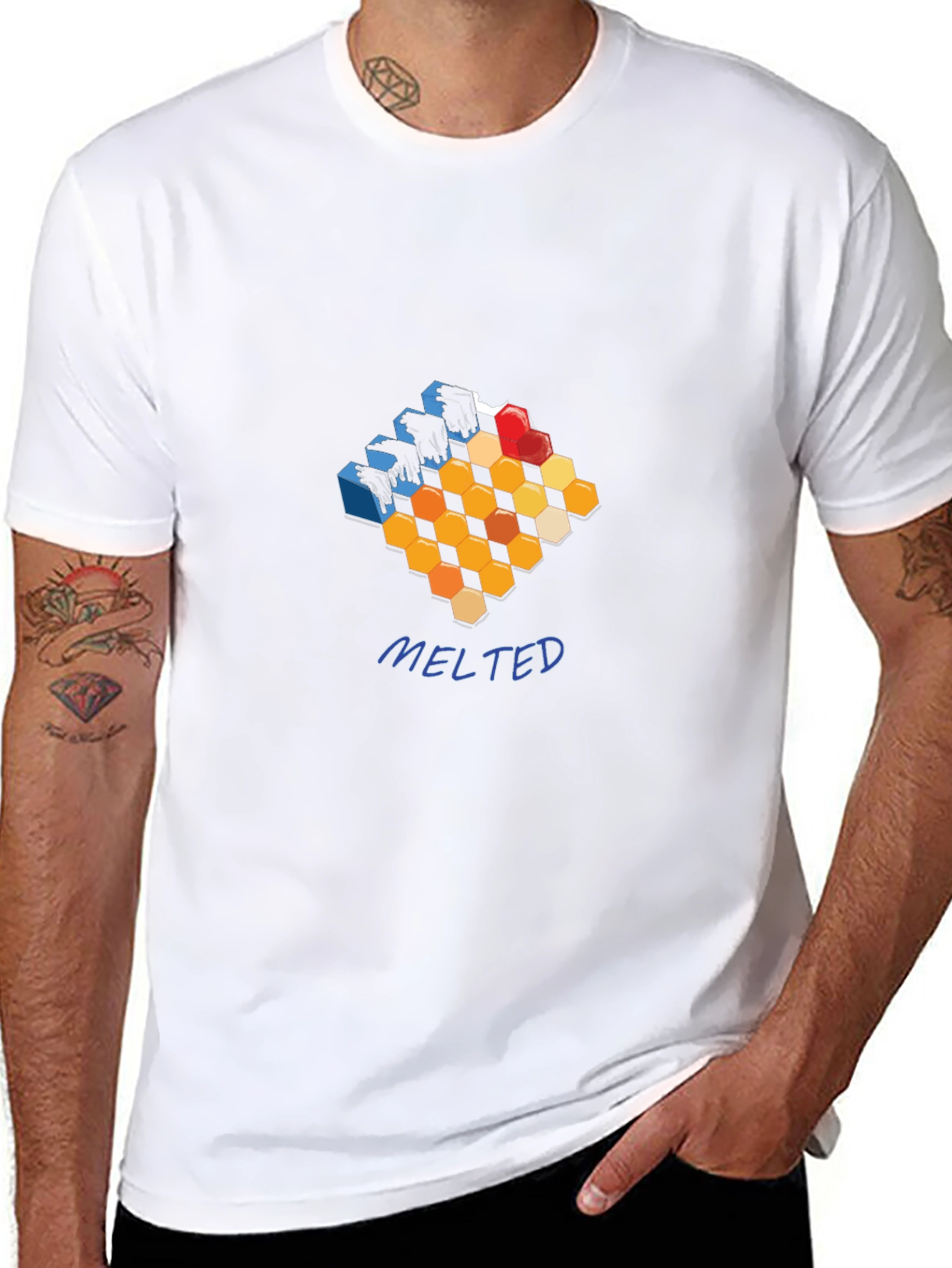 Abstract Melted Graphic Tee