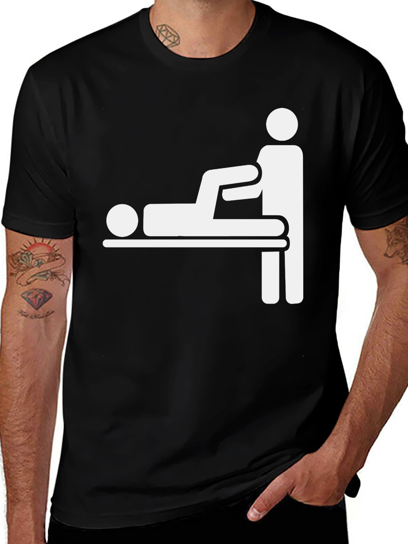 Funny Physiotherapy T-Shirt - Black Cotton Tee