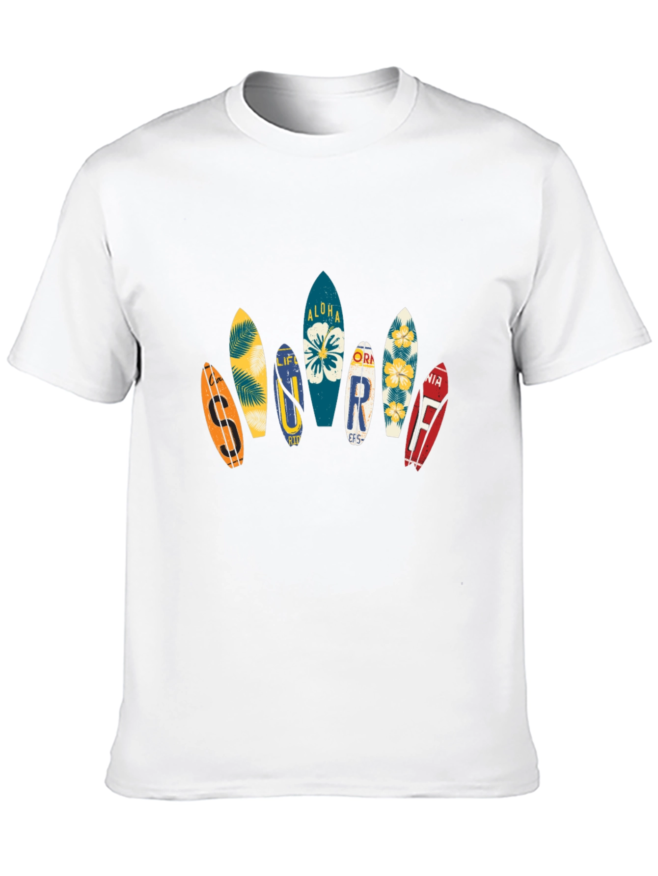 Aloha Surfboard Graphic Tee - Black