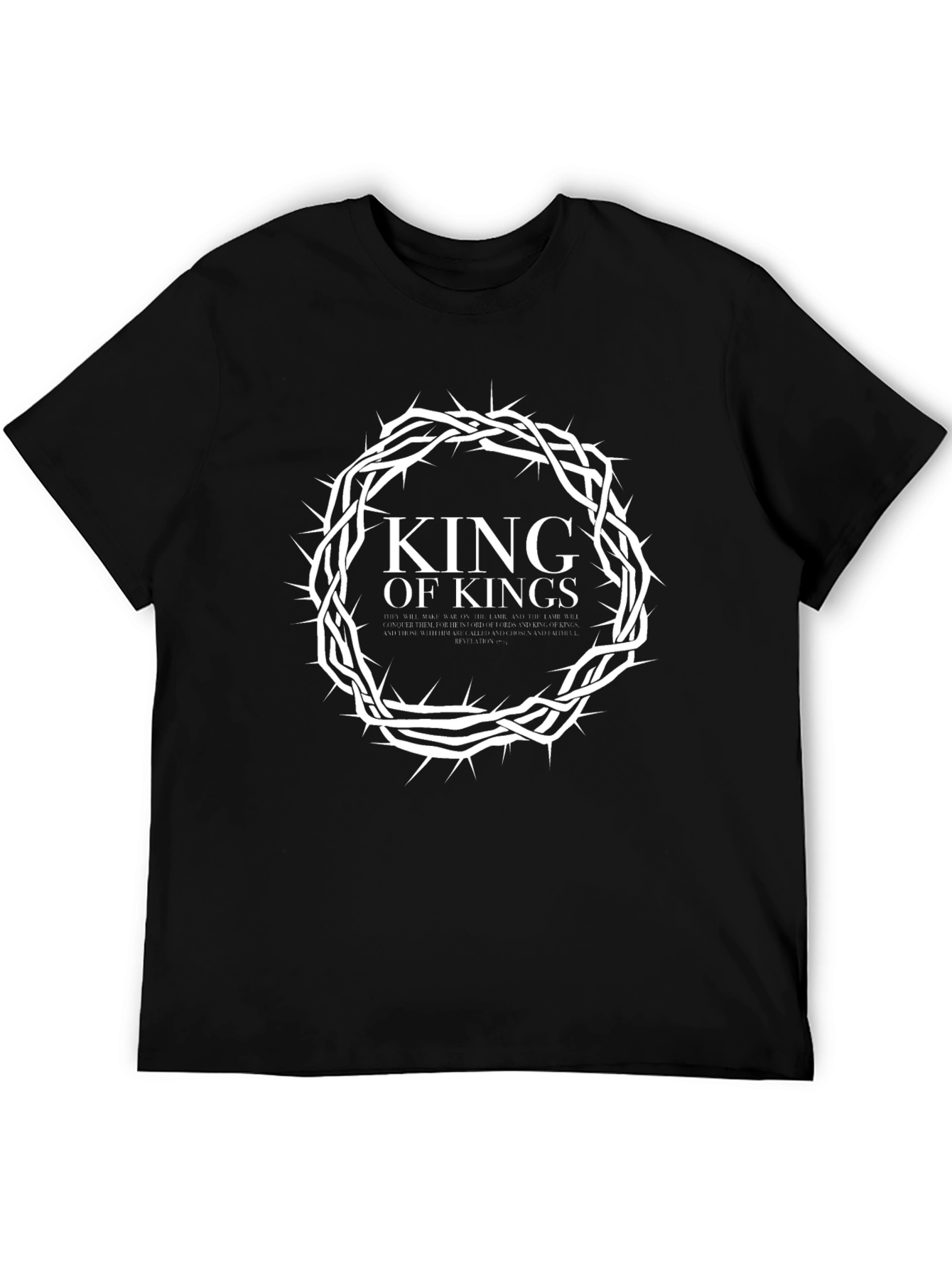 King of Kings Crown Graphic Black T-Shirt