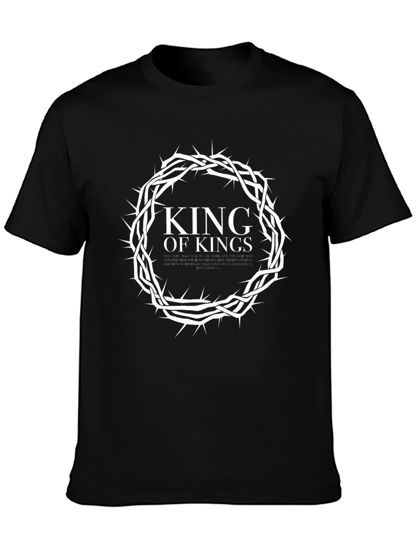 King of Kings Crown Graphic Black T-Shirt