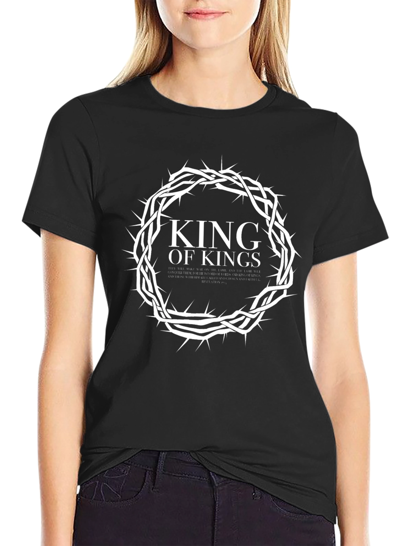 King of Kings Crown Graphic Black T-Shirt