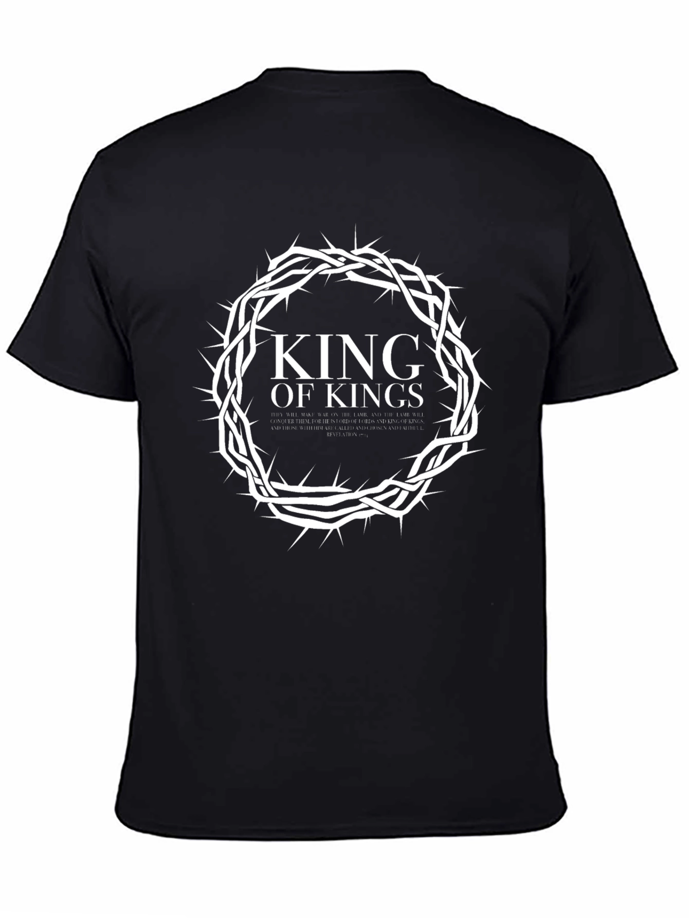 King of Kings Crown Graphic Black T-Shirt