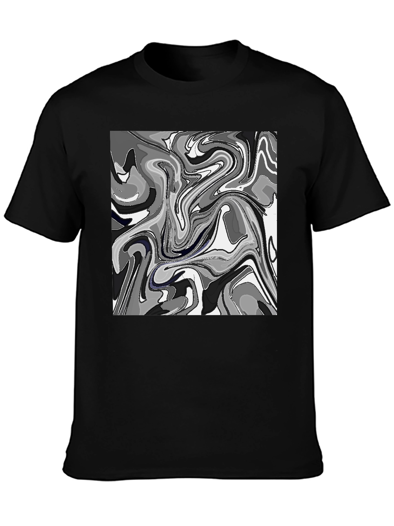 Abstract Art Mens Black T-Shirt
