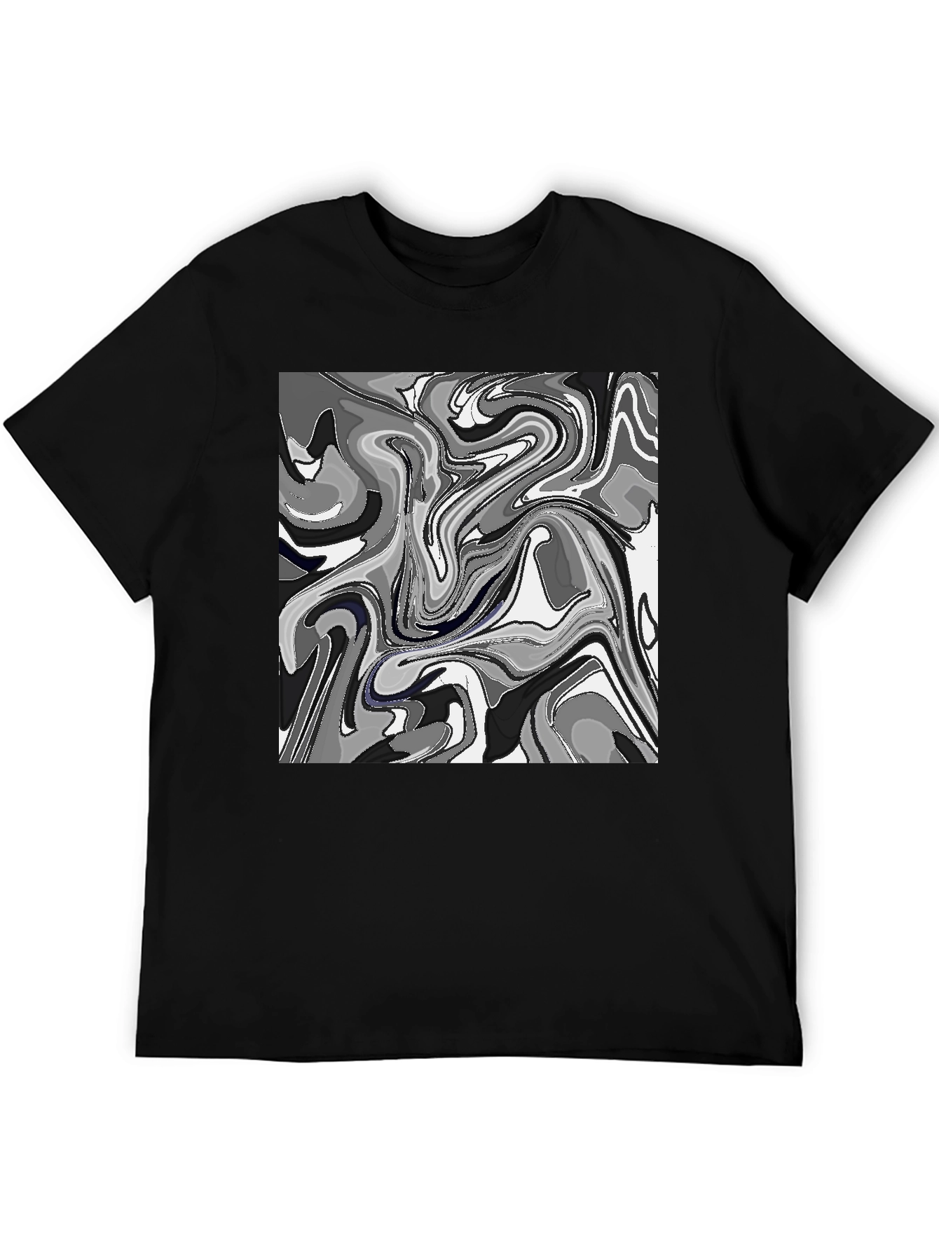 Abstract Art Mens Black T-Shirt