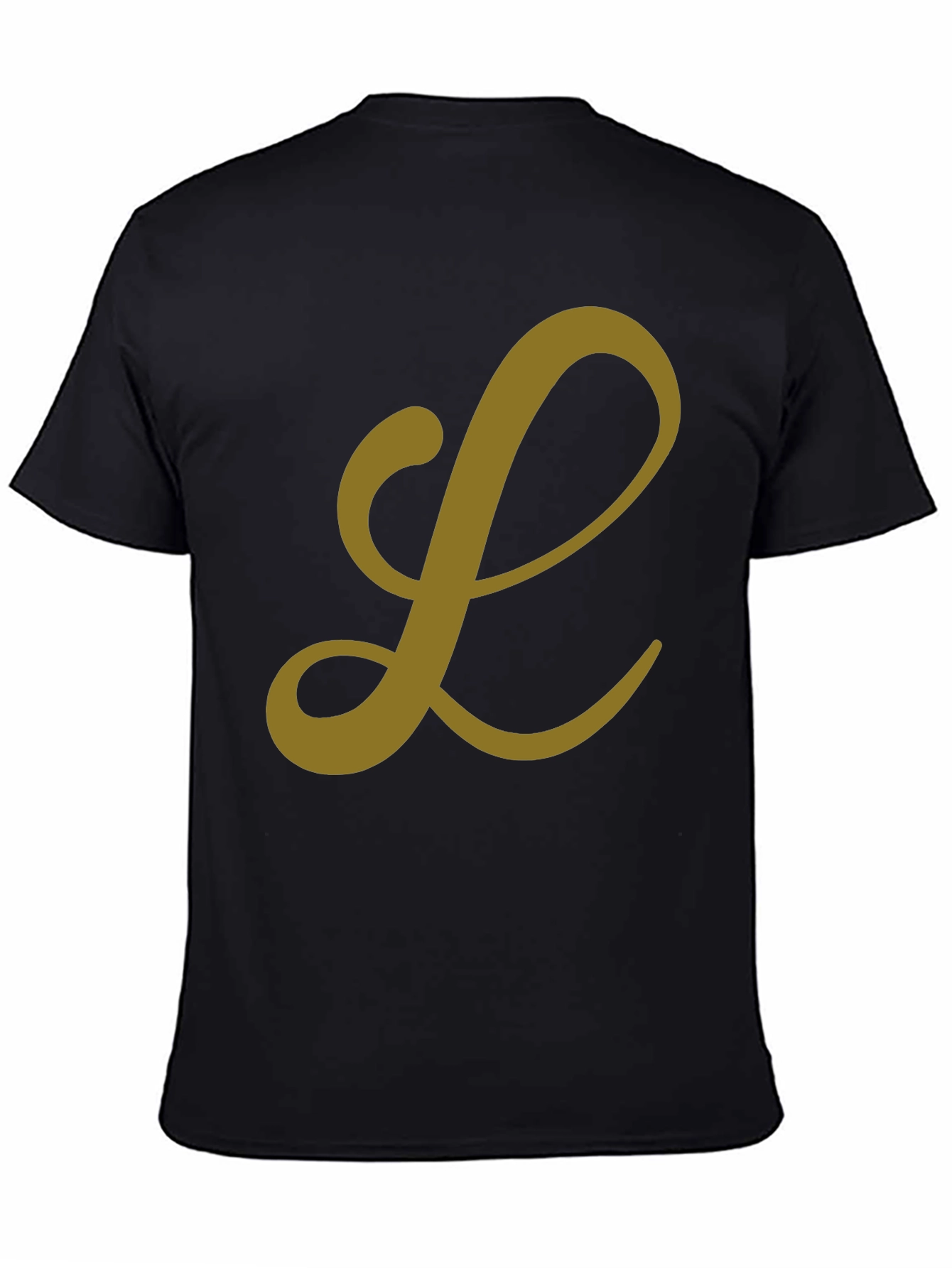 Letter L Graphic Tee - Black