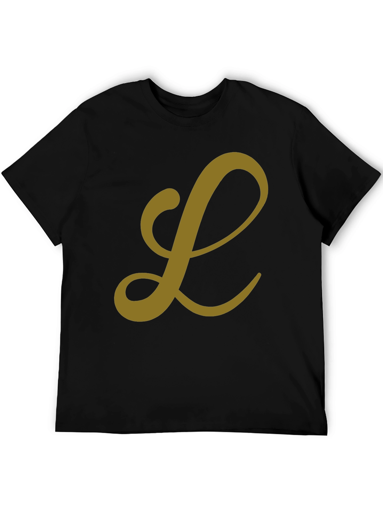 Letter L Graphic Tee - Black